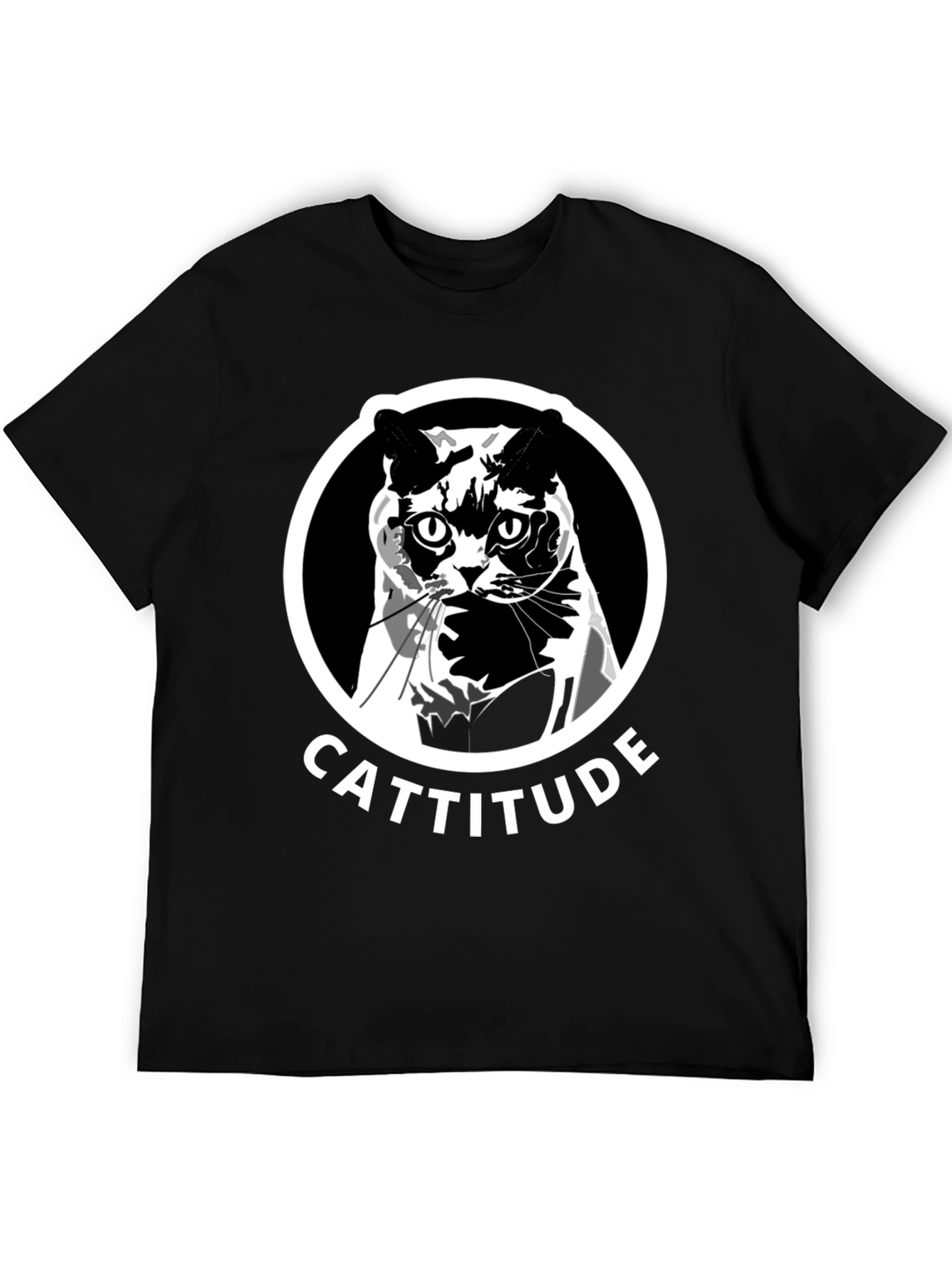 Cattitude Graphic Tee - Black Unisex T-Shirt