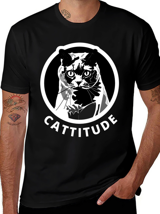 Cattitude Graphic Tee - Black Unisex T-Shirt
