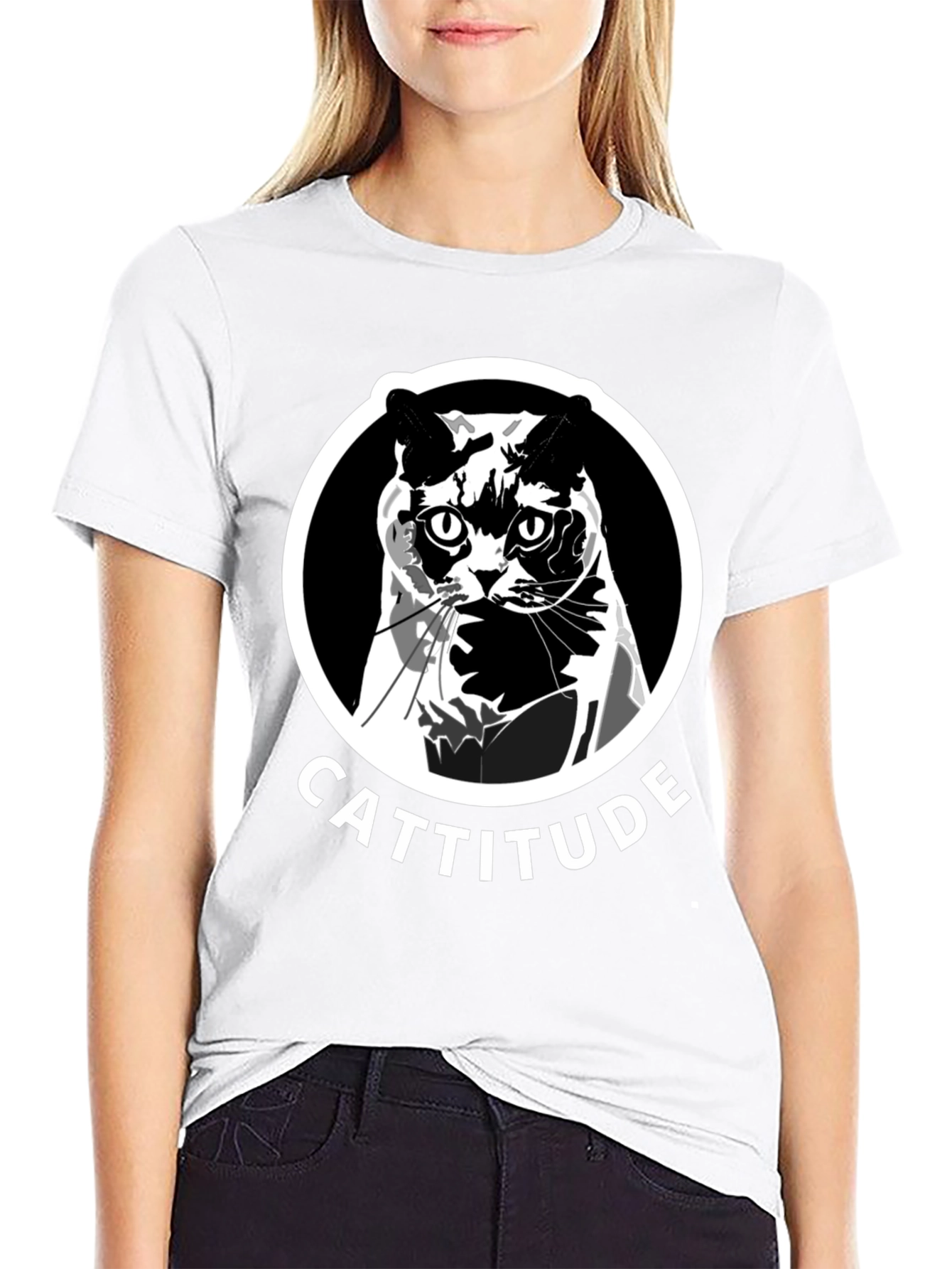 Cattitude Graphic Tee - Black Unisex T-Shirt