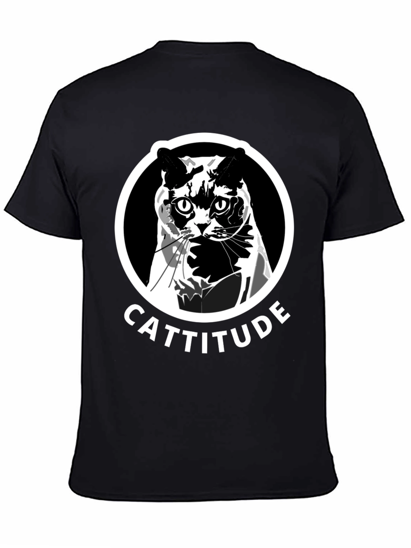 Cattitude Graphic Tee - Black Unisex T-Shirt