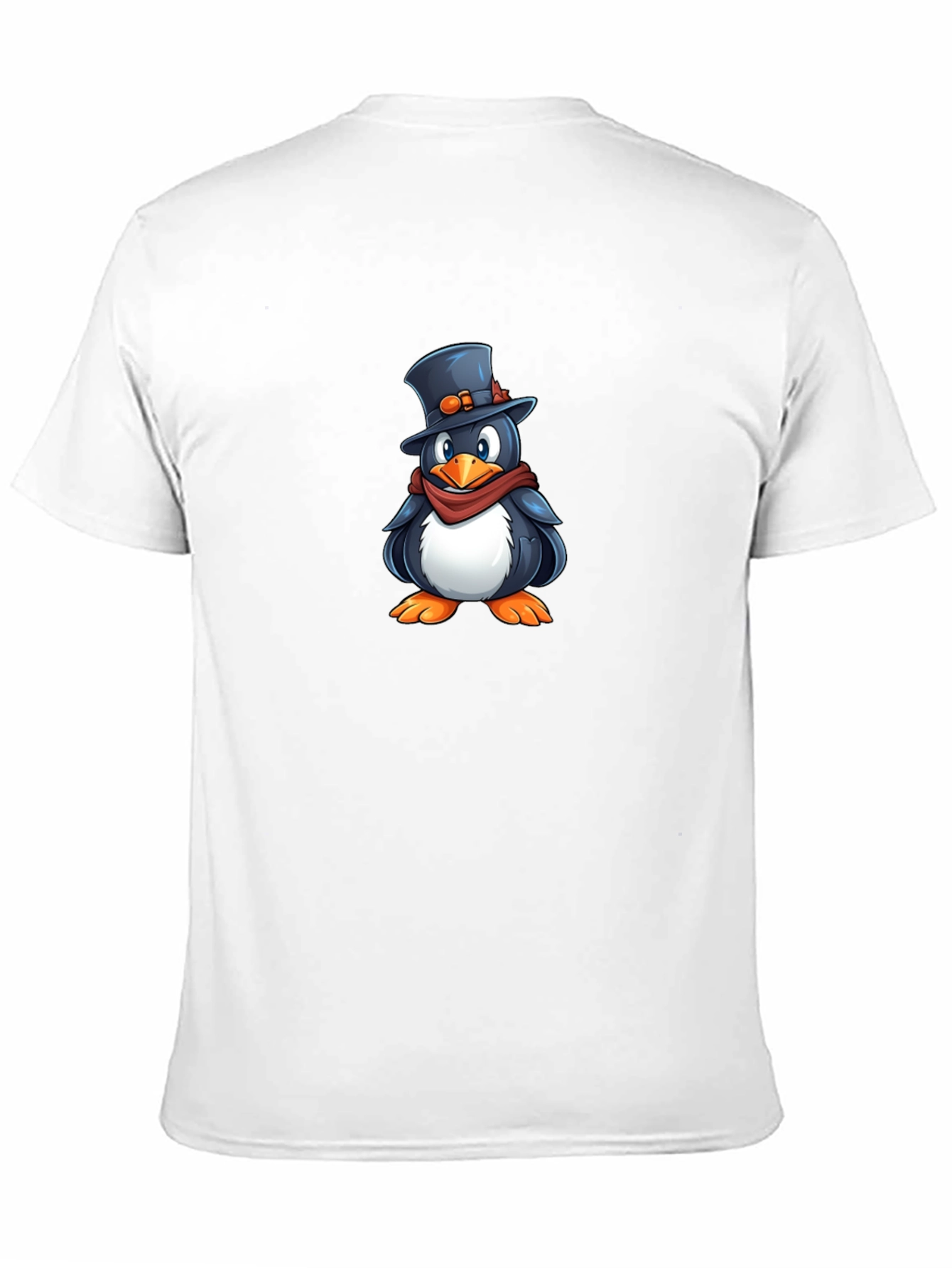 Penguin Top Hat Graphic T-Shirt - Black