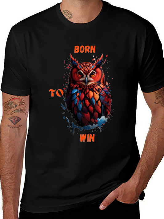 Born To Win Owl Graphic T-Shirt