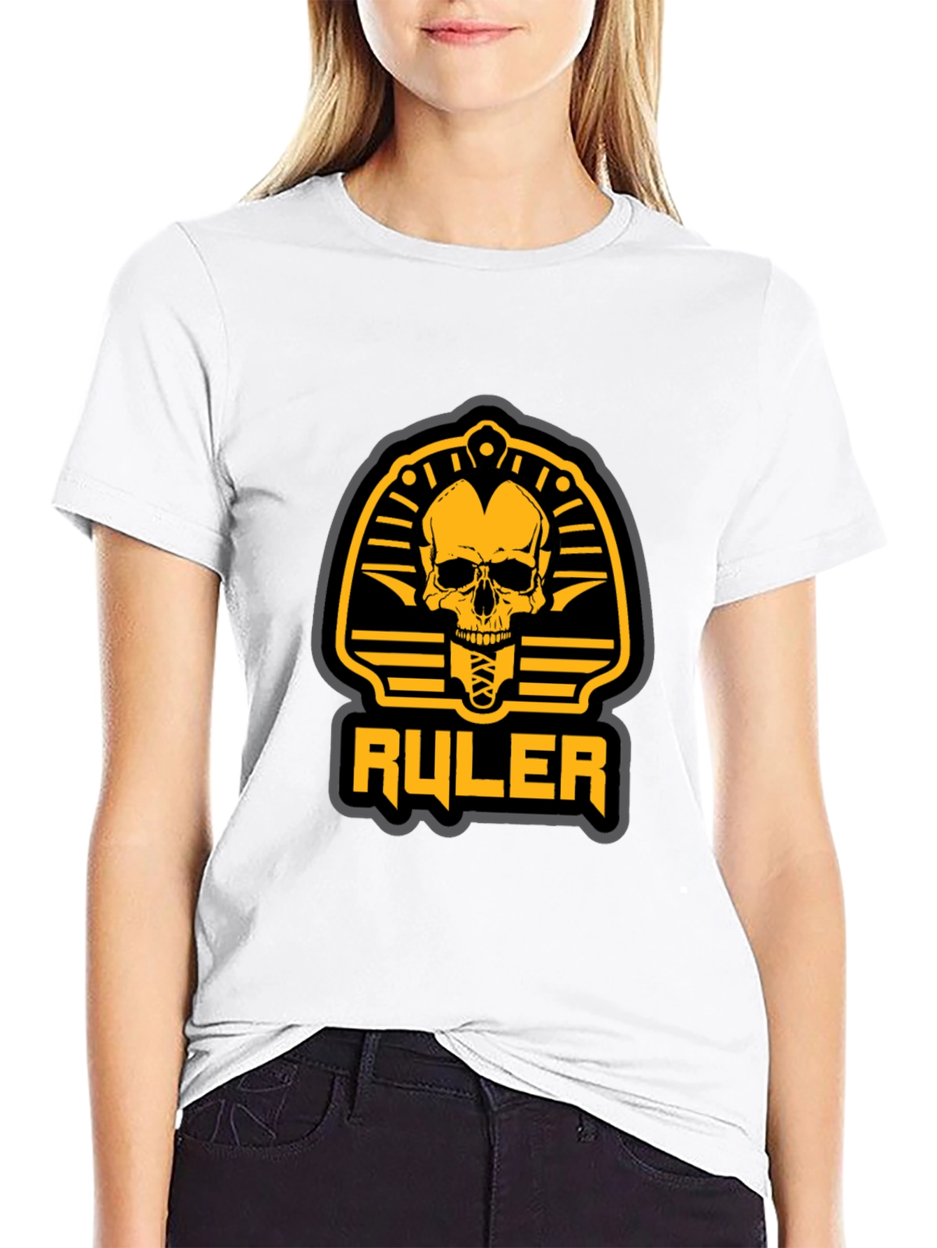 Skull Pharaoh Ruler Graphic Tee