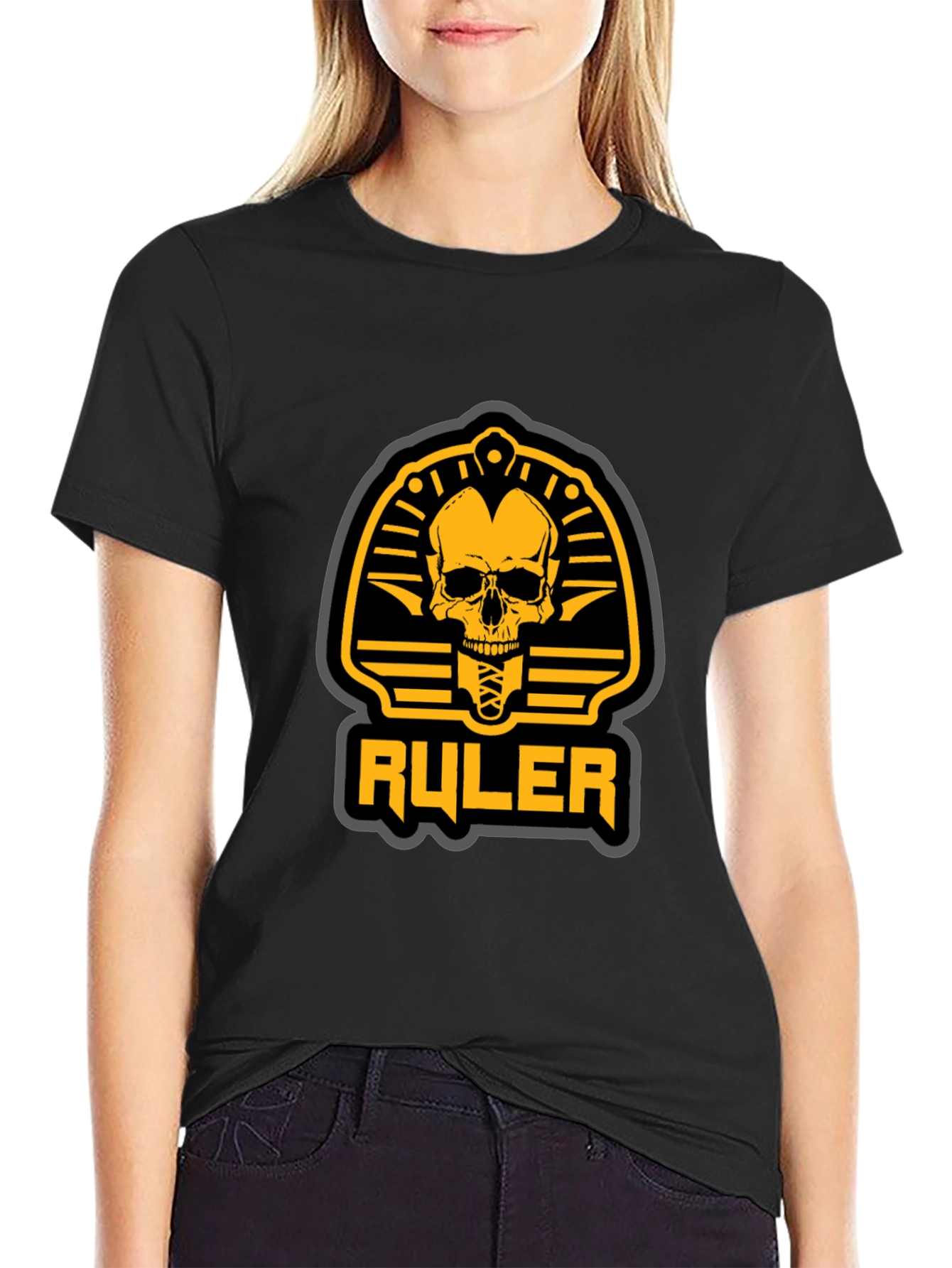 Skull Pharaoh Ruler Graphic Tee