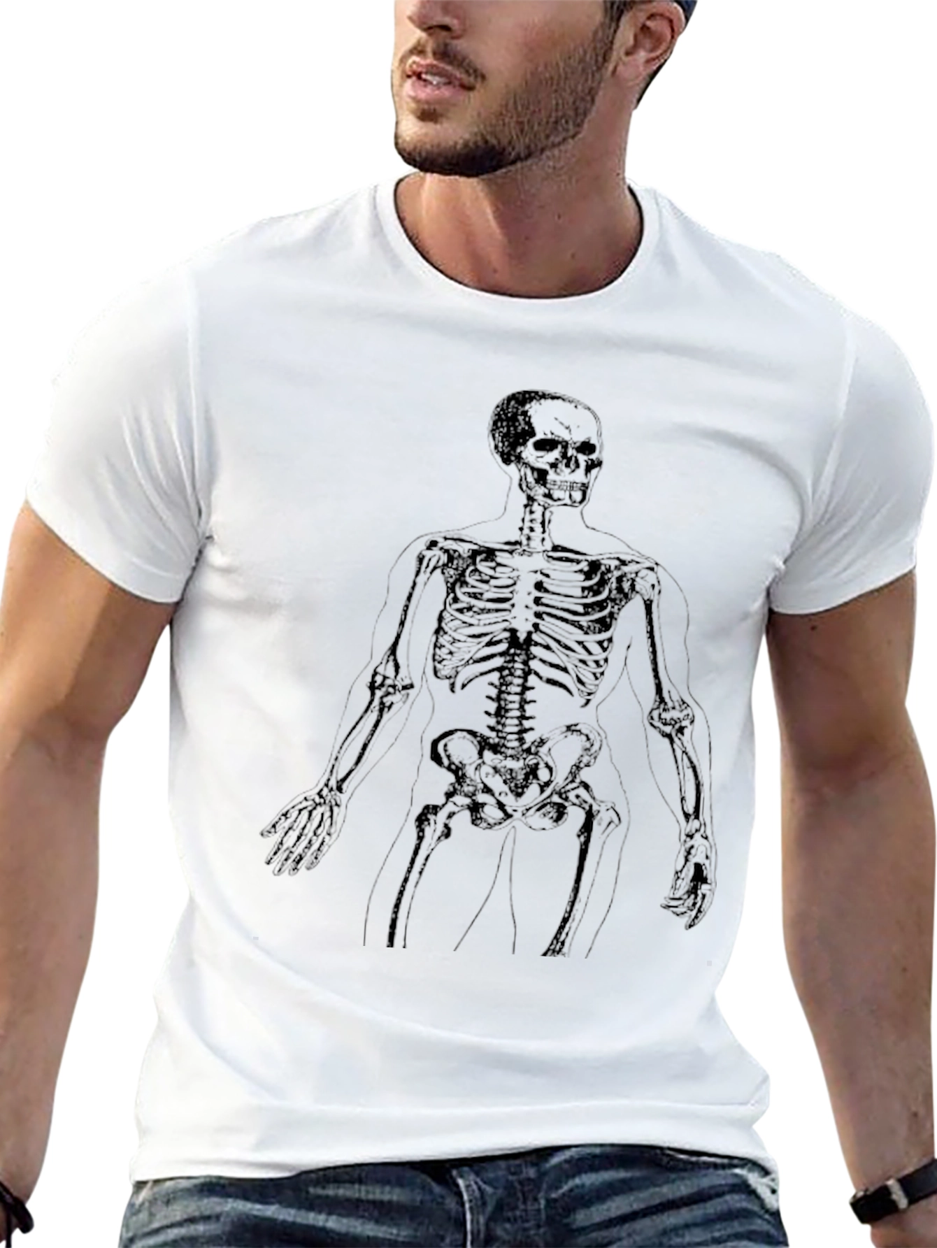 Skeleton Graphic T-Shirt - Black