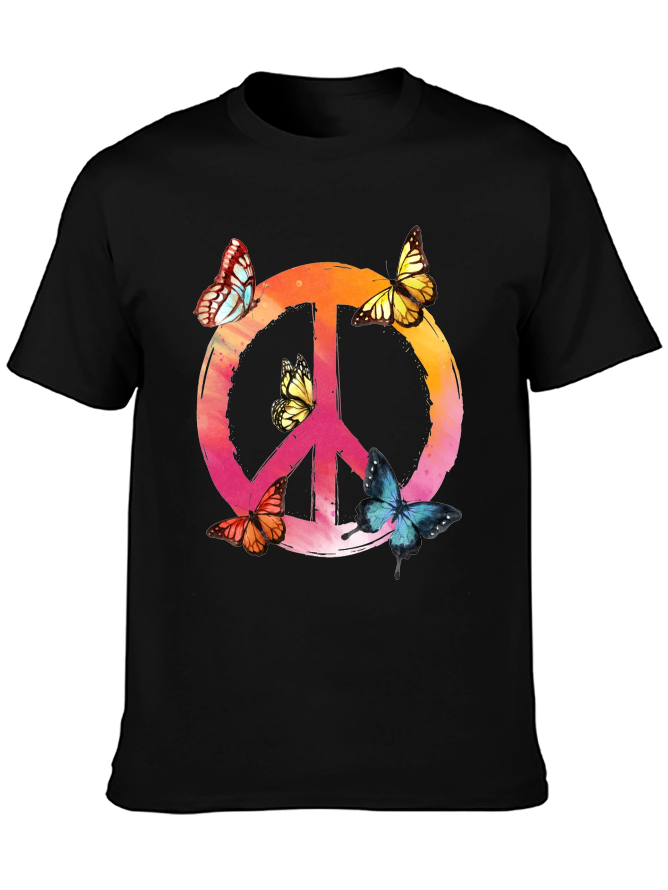 Butterfly Peace Sign Graphic Tee