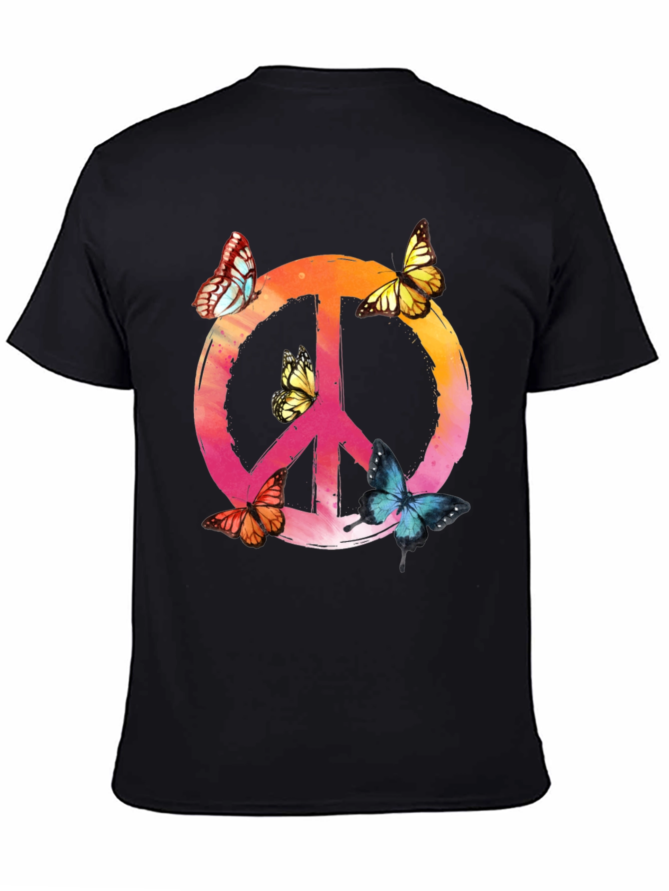 Butterfly Peace Sign Graphic Tee