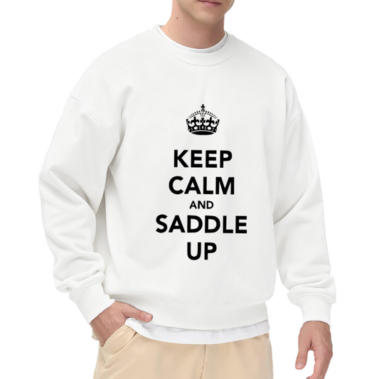 KEEP CALM AND SADDLE UP - Western Cowboy Graphic ԲÁìÎÀÒÂ | Unisex Pullover Sweatshirt