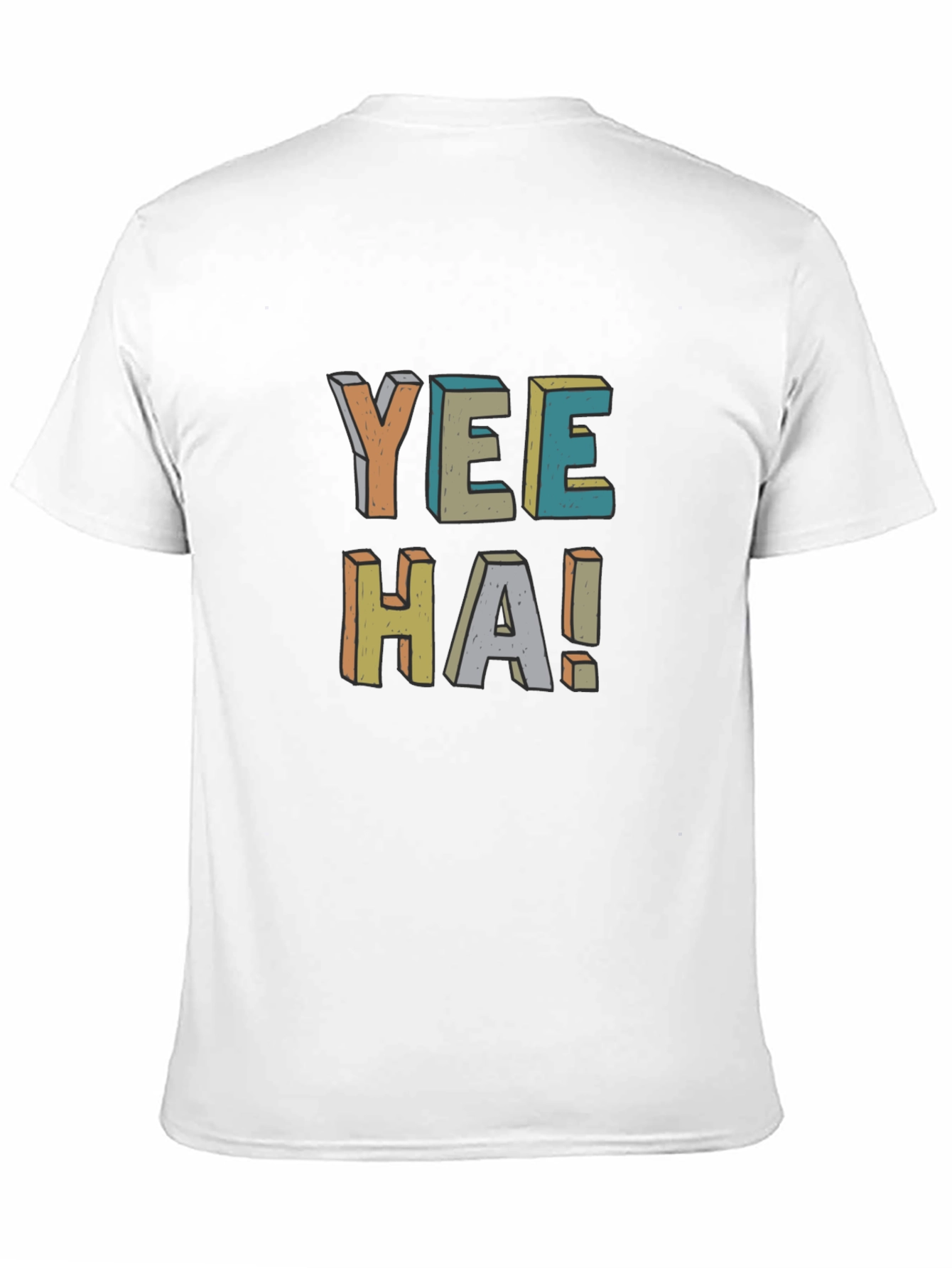 Retro Yee-Haw Graphic Tee - Black Cotton T-Shirt