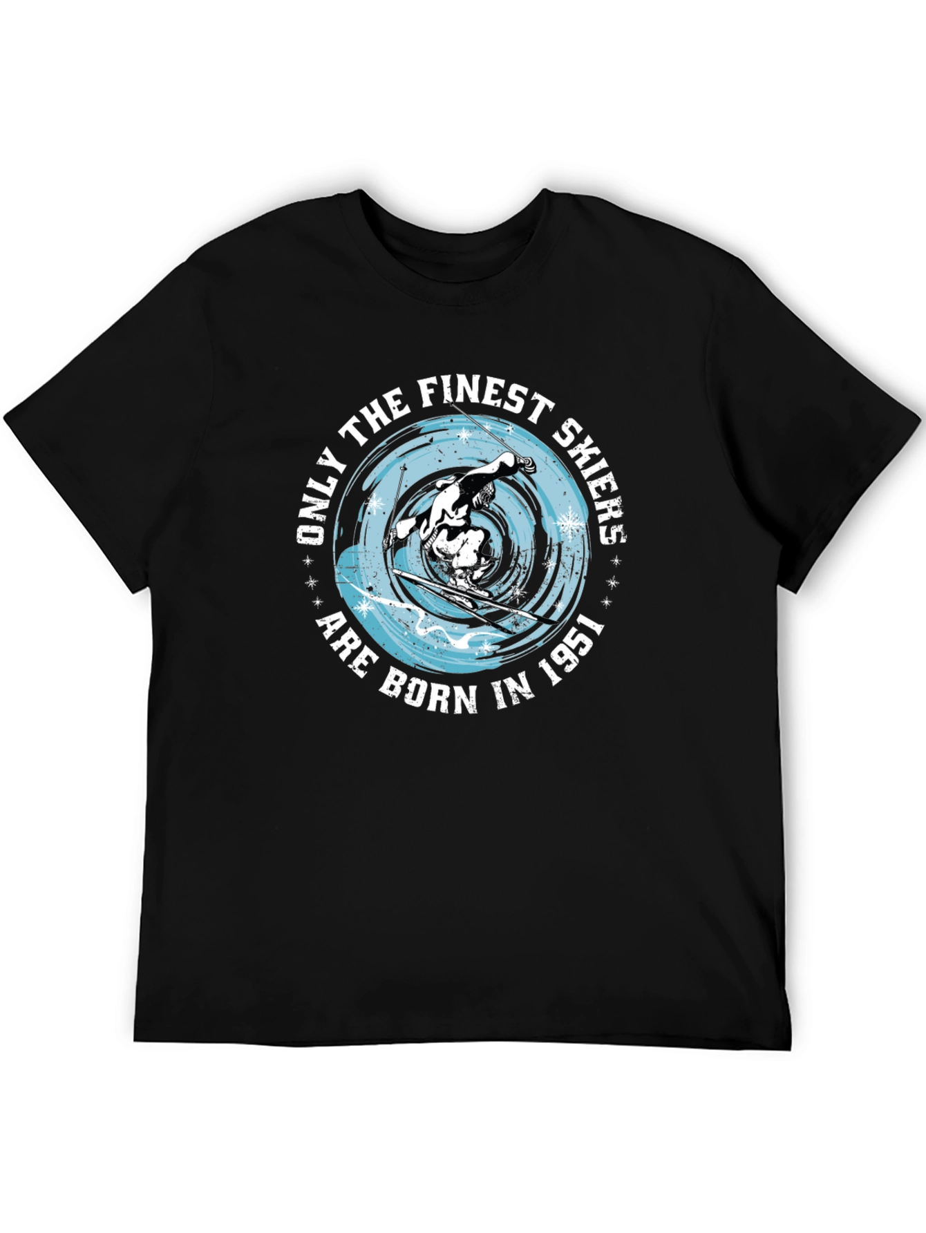 Finest Skiers Born In 1951 Black T-Shirt