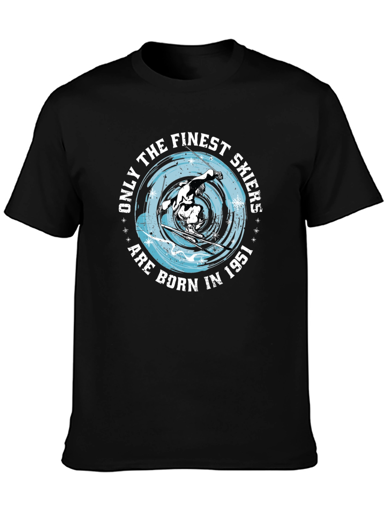 Finest Skiers Born In 1951 Black T-Shirt
