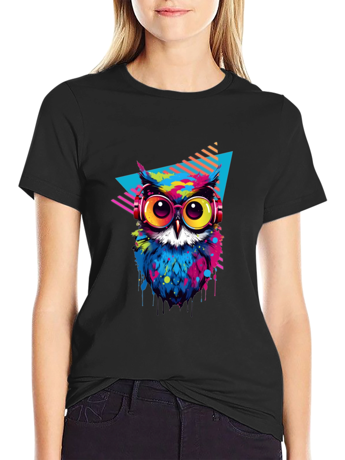 Vaporwave Owl T-Shirt - Retro 80s Style Tee