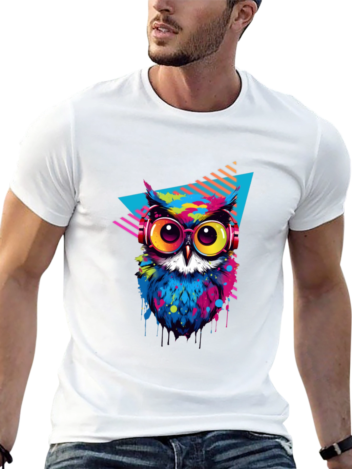 Vaporwave Owl T-Shirt - Retro 80s Style Tee
