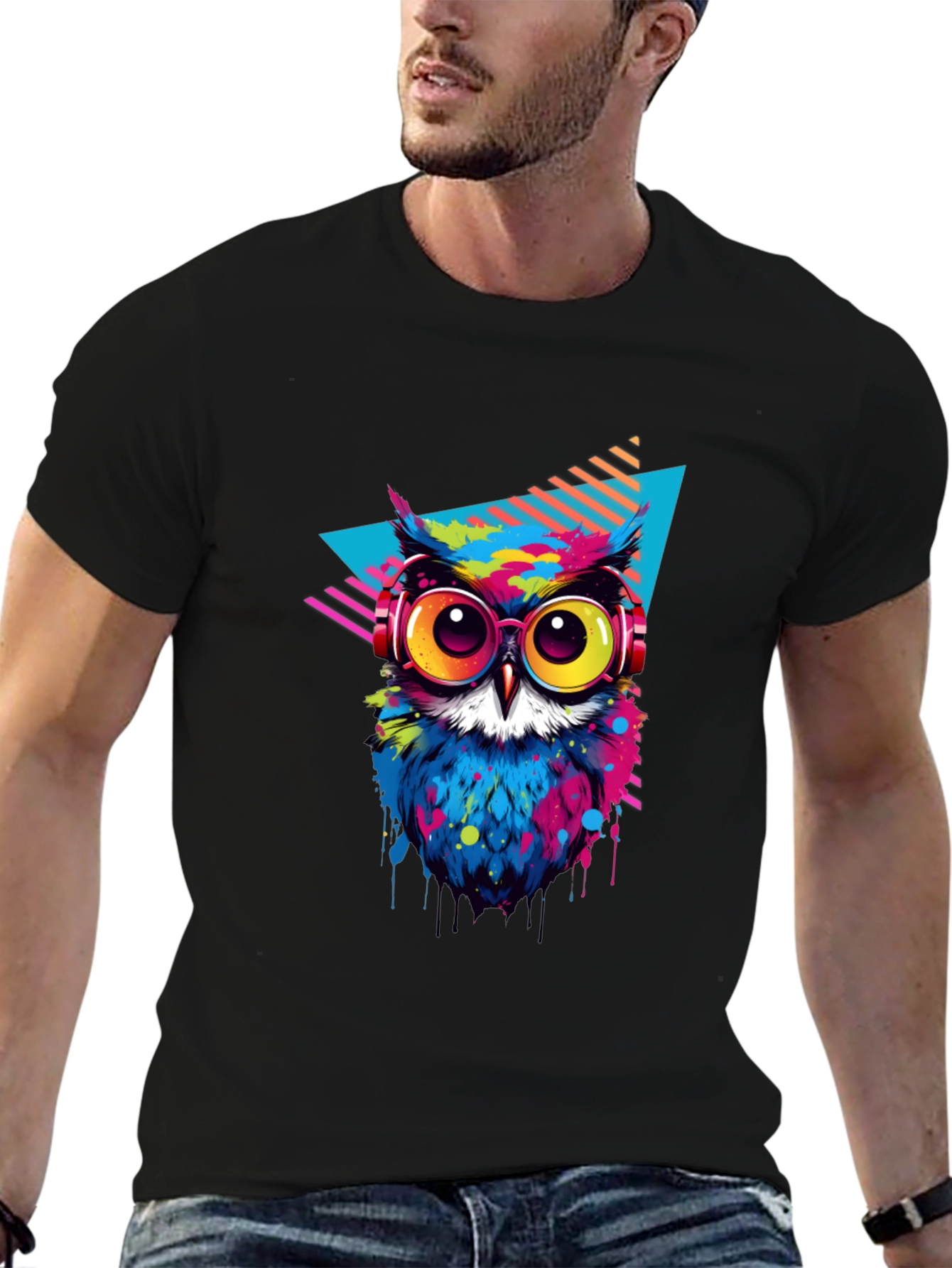 Vaporwave Owl T-Shirt - Retro 80s Style Tee