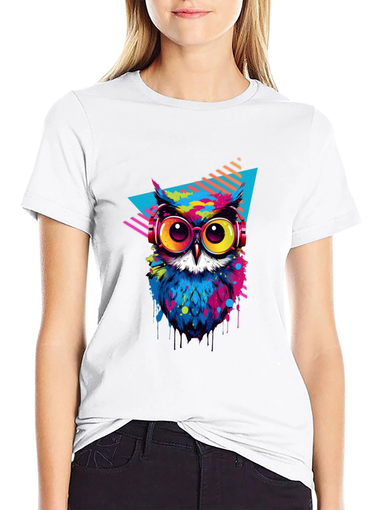 Vaporwave Owl T-Shirt - Retro 80s Style Tee