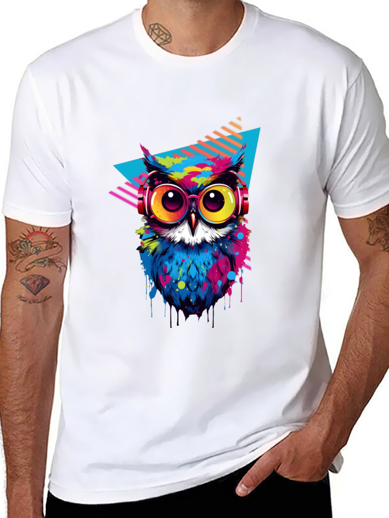 Vaporwave Owl T-Shirt - Retro 80s Style Tee