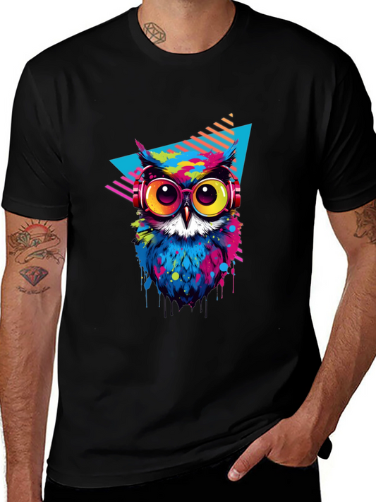 Vaporwave Owl T-Shirt - Retro 80s Style Tee