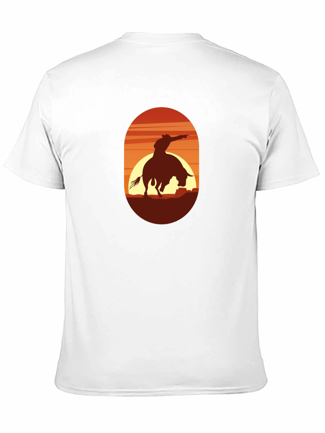 Cowboy Silhouette Graphic Tee - Western Style Shirt