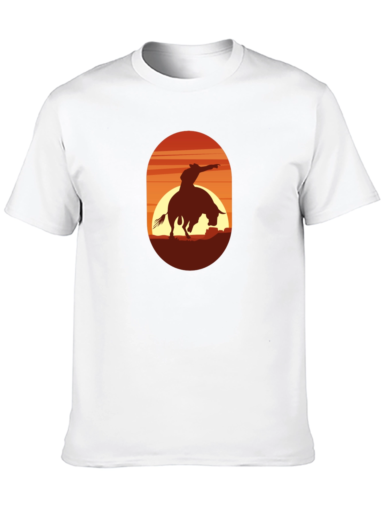 Cowboy Silhouette Graphic Tee - Western Style Shirt
