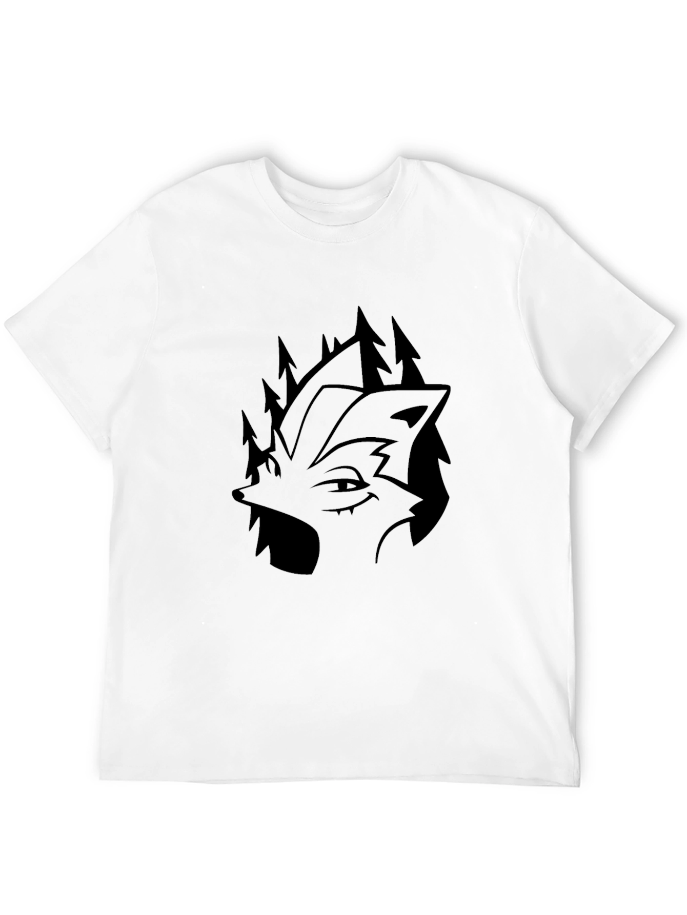 Black Wolf & Forest Graphic Tee