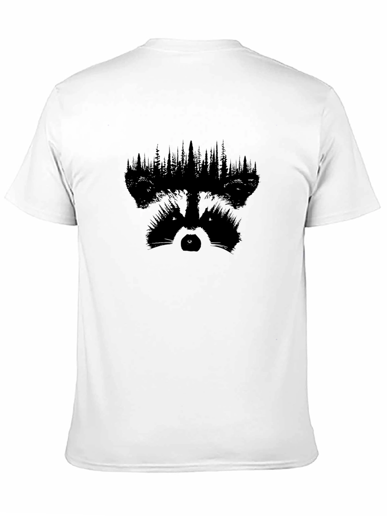 Raccoon Forest Graphic Print T-Shirt
