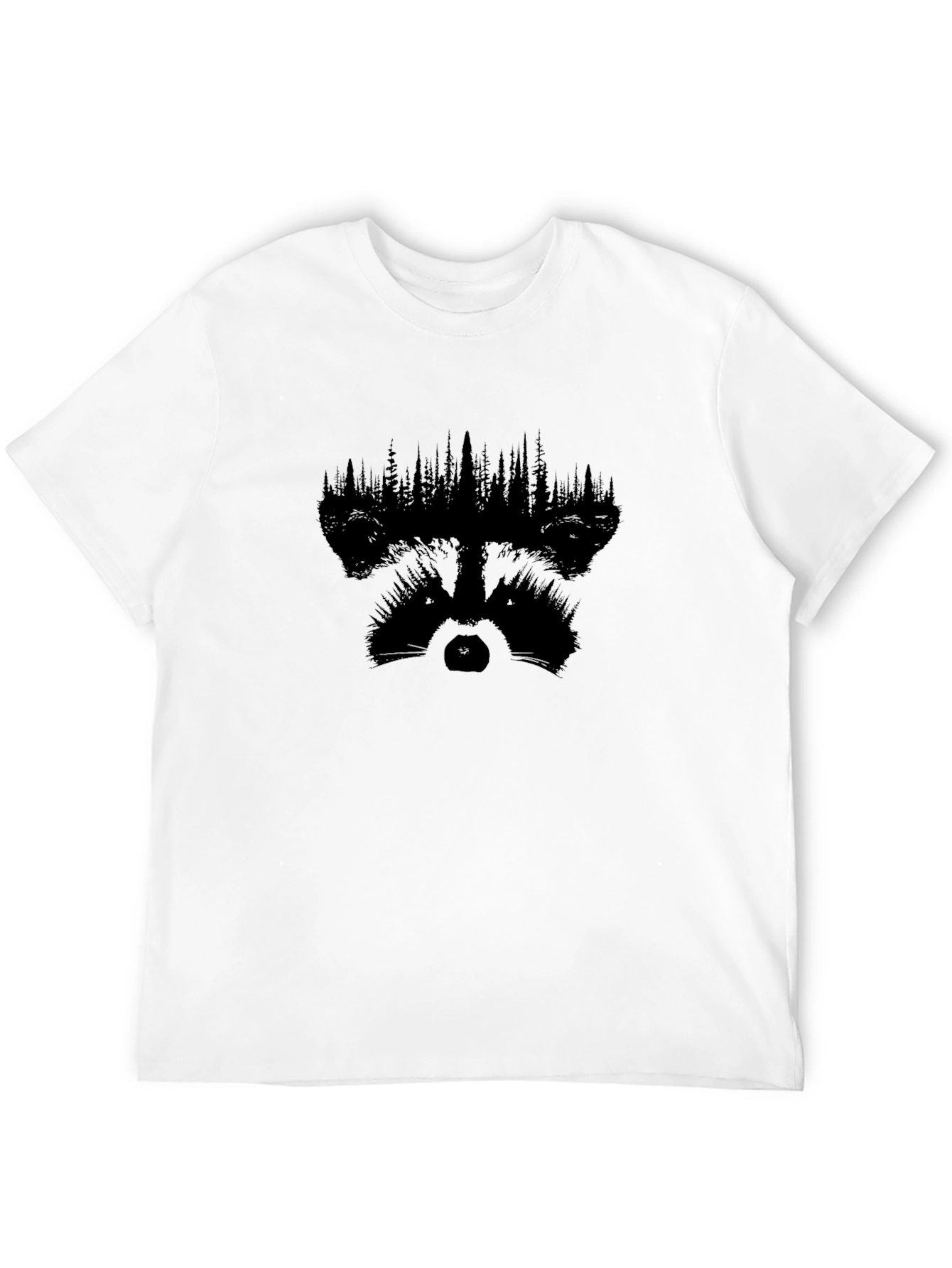 Raccoon Forest Graphic Print T-Shirt