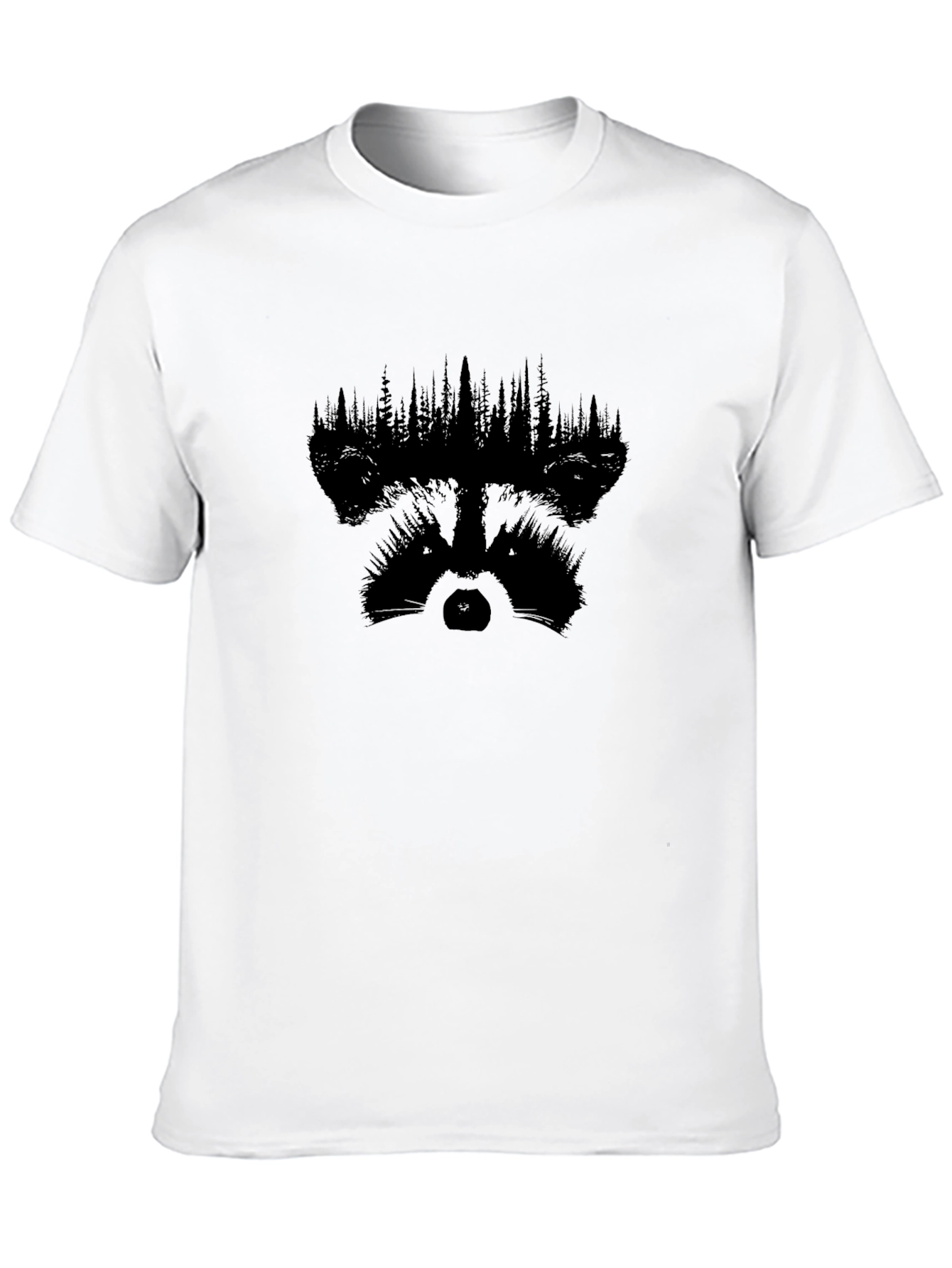 Raccoon Forest Graphic Print T-Shirt