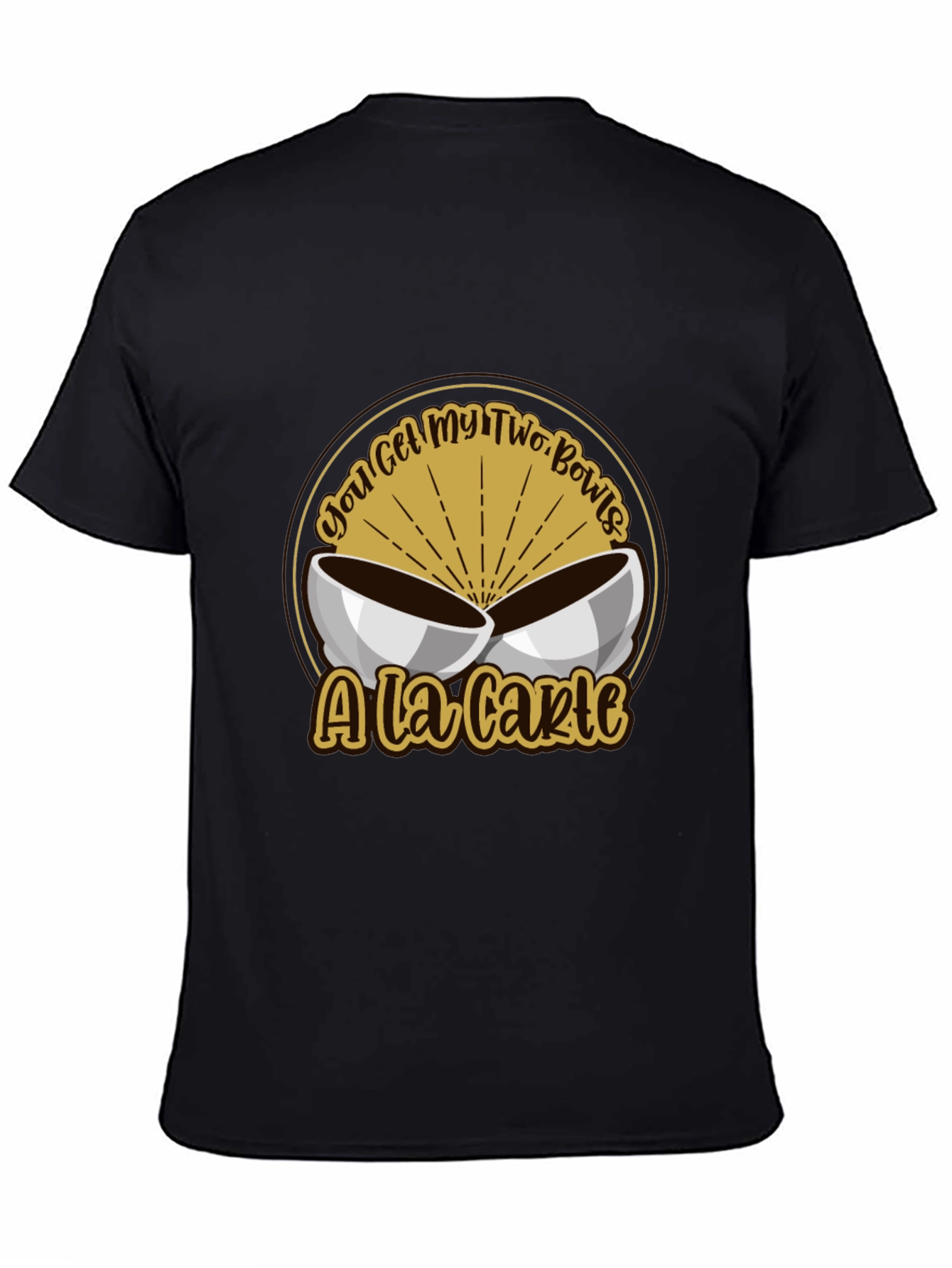 Humorous Two Bowls Graphic T-Shirt