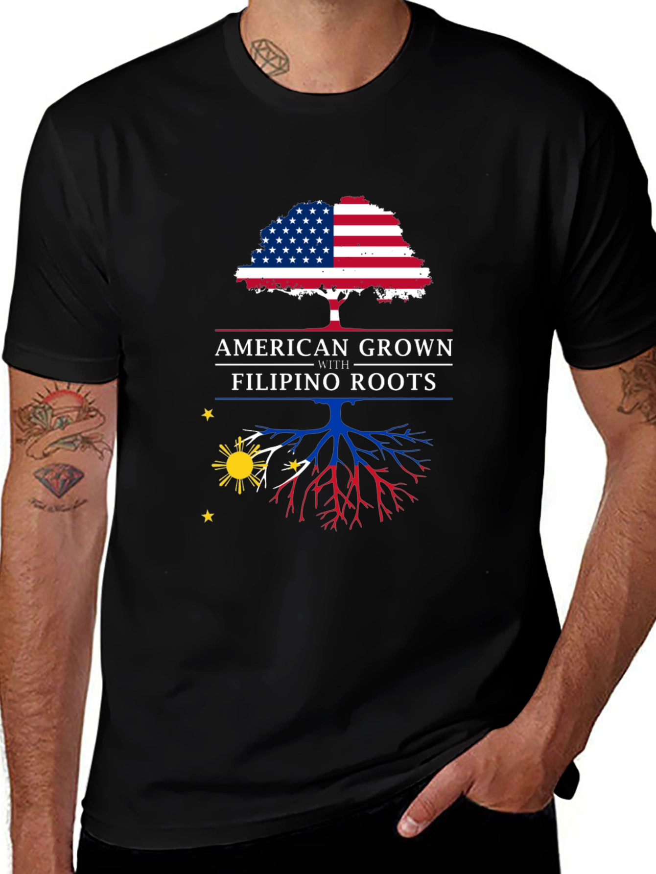 American Grown with Filipino Roots T-Shirt