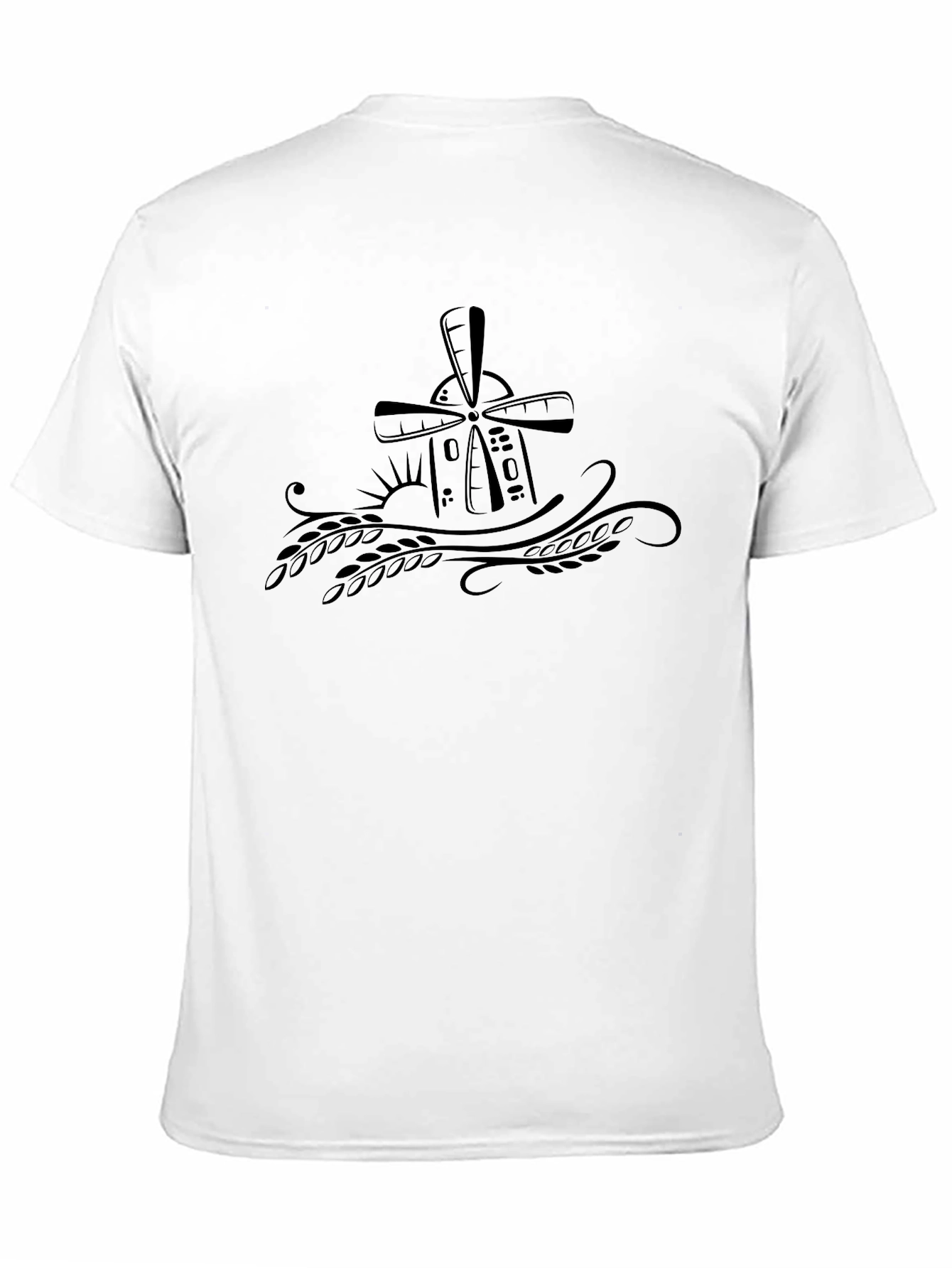 Mens Black Windmill Graphic Tee