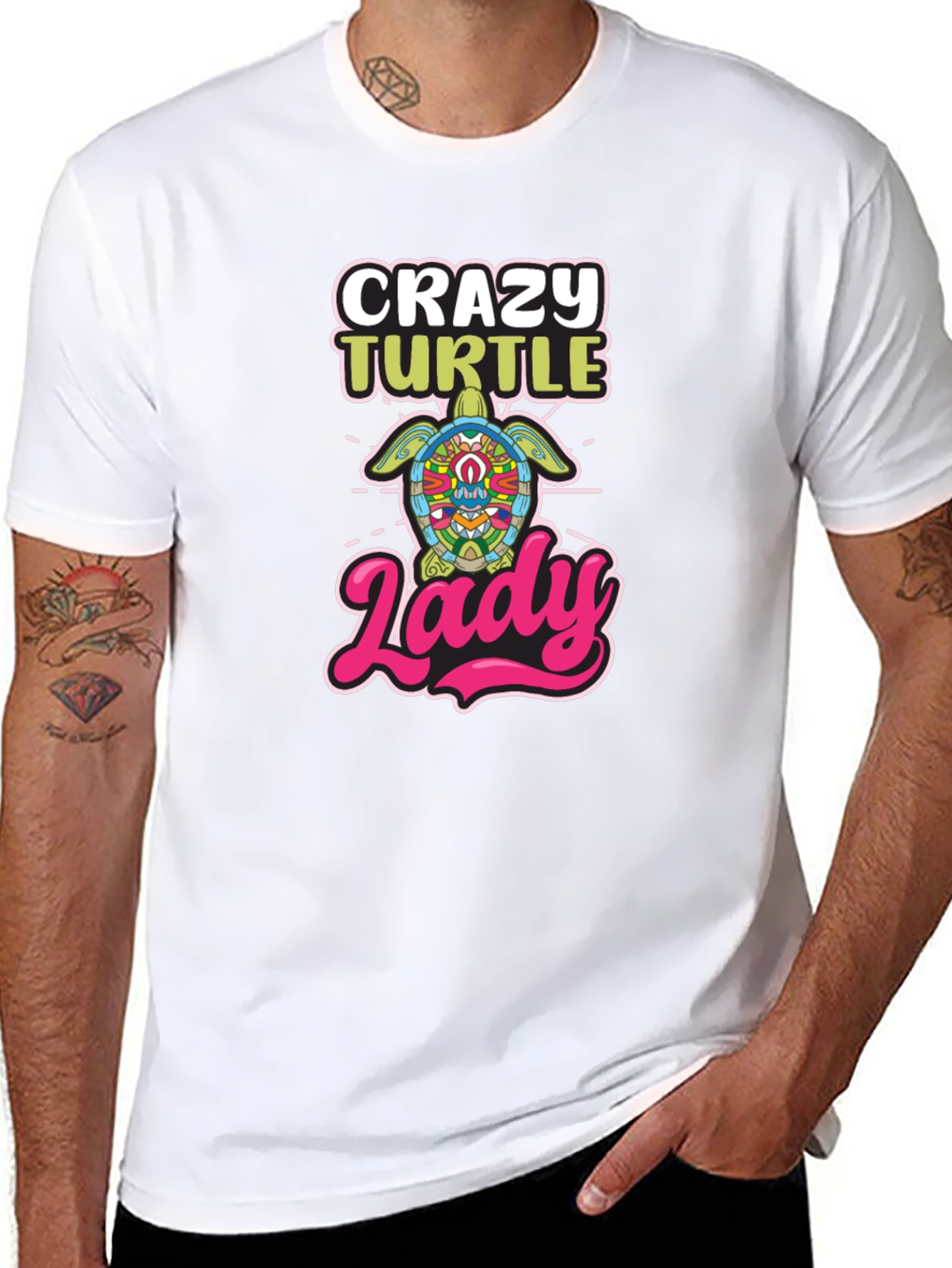 Crazy Turtle Lady Graphic T-Shirt