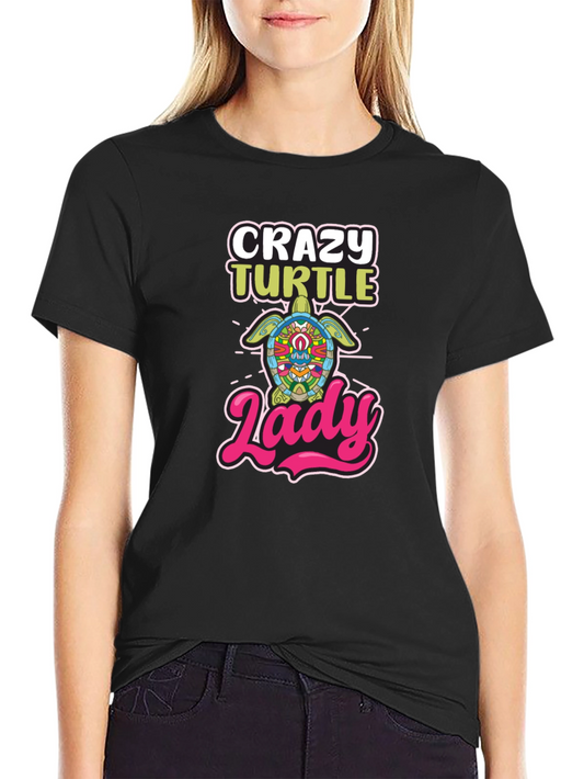 Crazy Turtle Lady Graphic T-Shirt