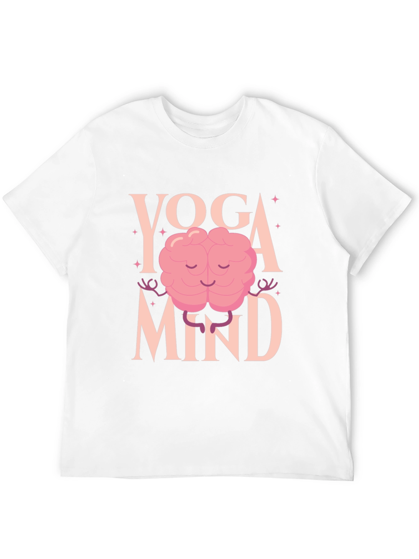 Yoga Mind Black T-Shirt - Meditating Brain Design