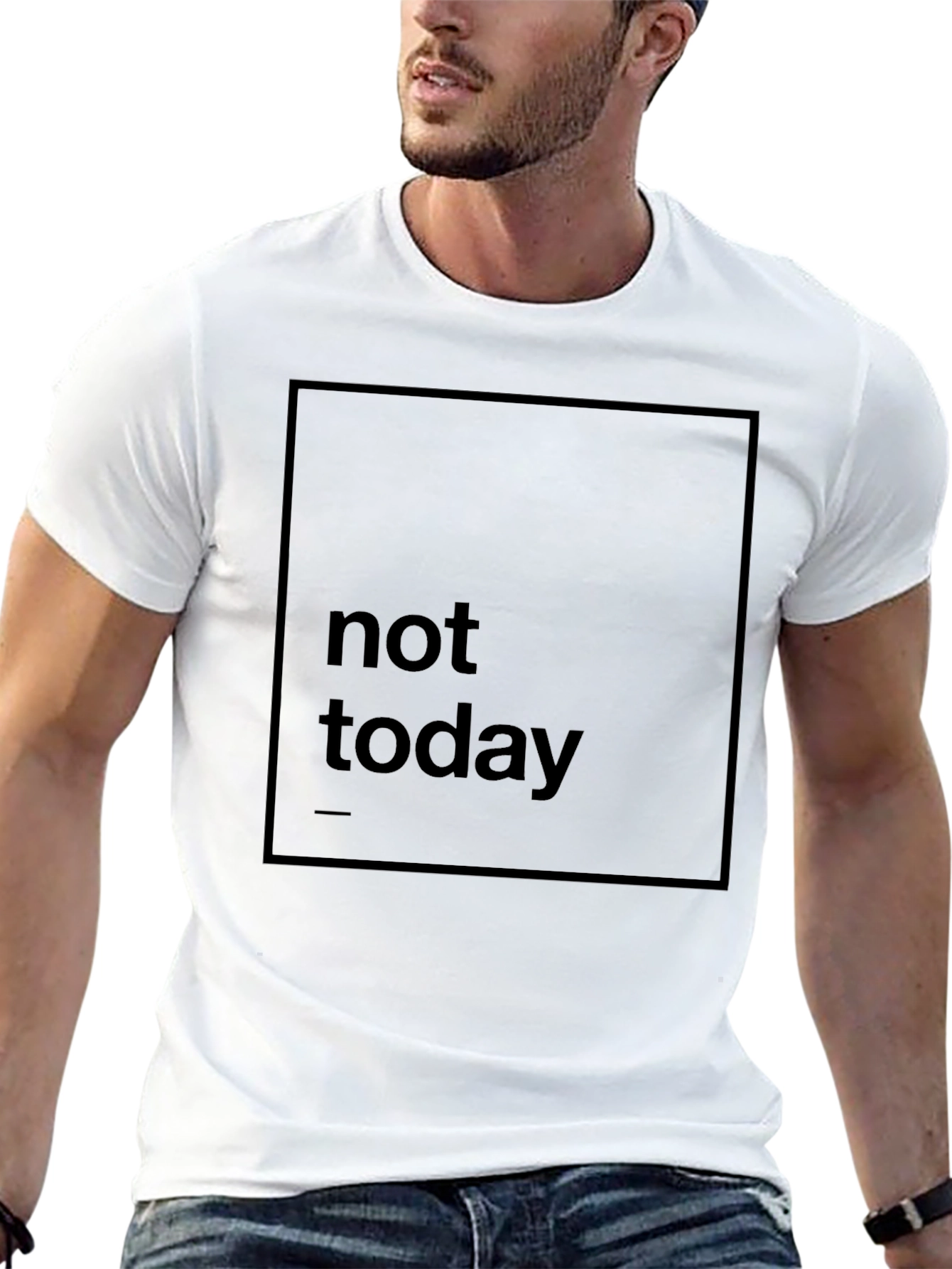 Not Today Graphic Print Black T-Shirt