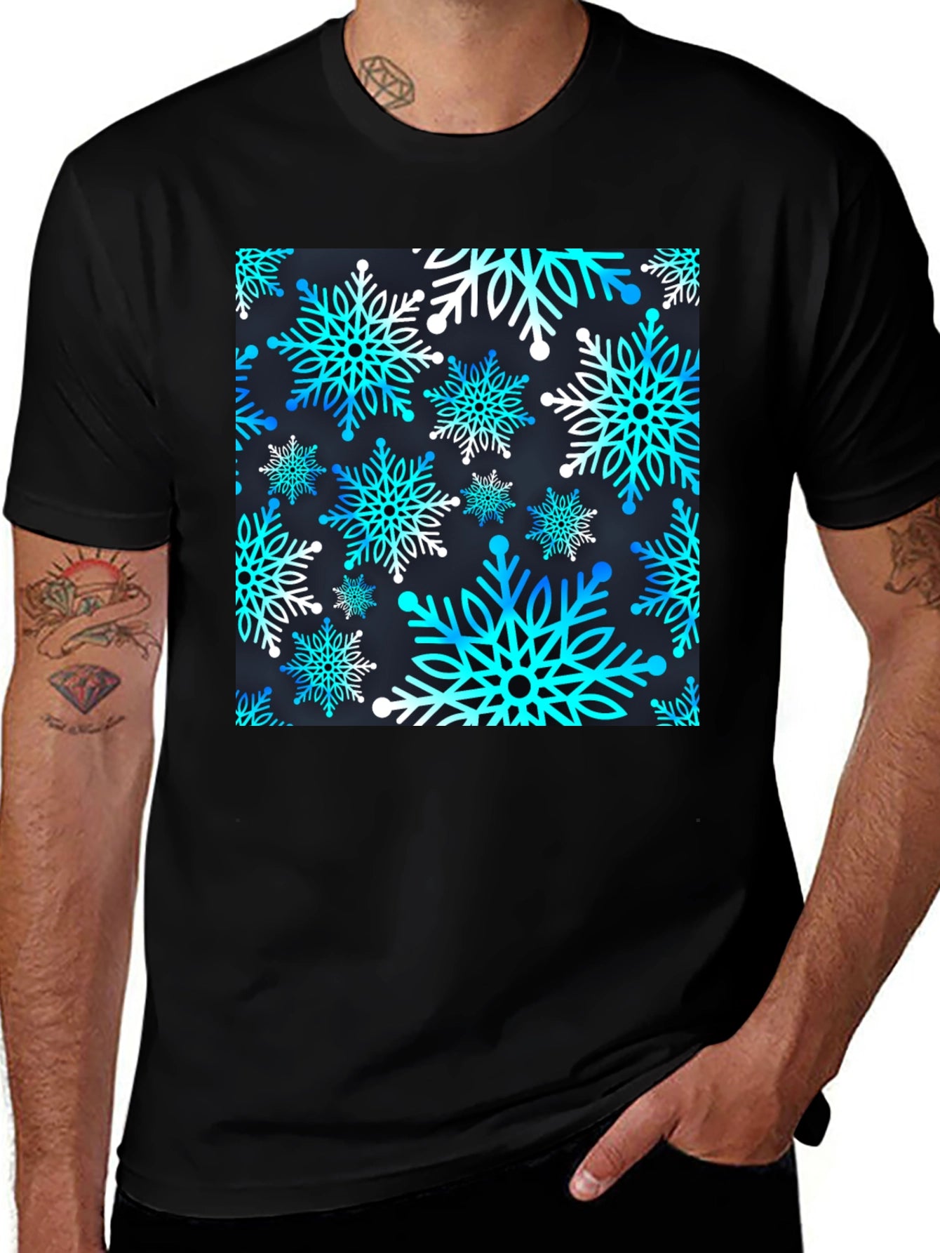 Snowflake Pattern T-Shirt