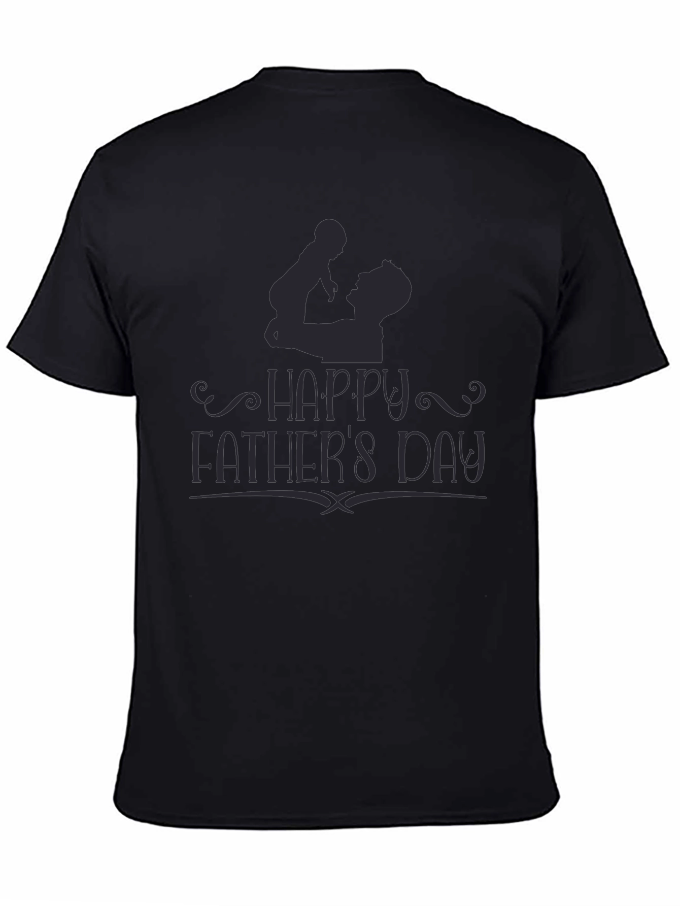 Happy Fathers Day Black T-Shirt