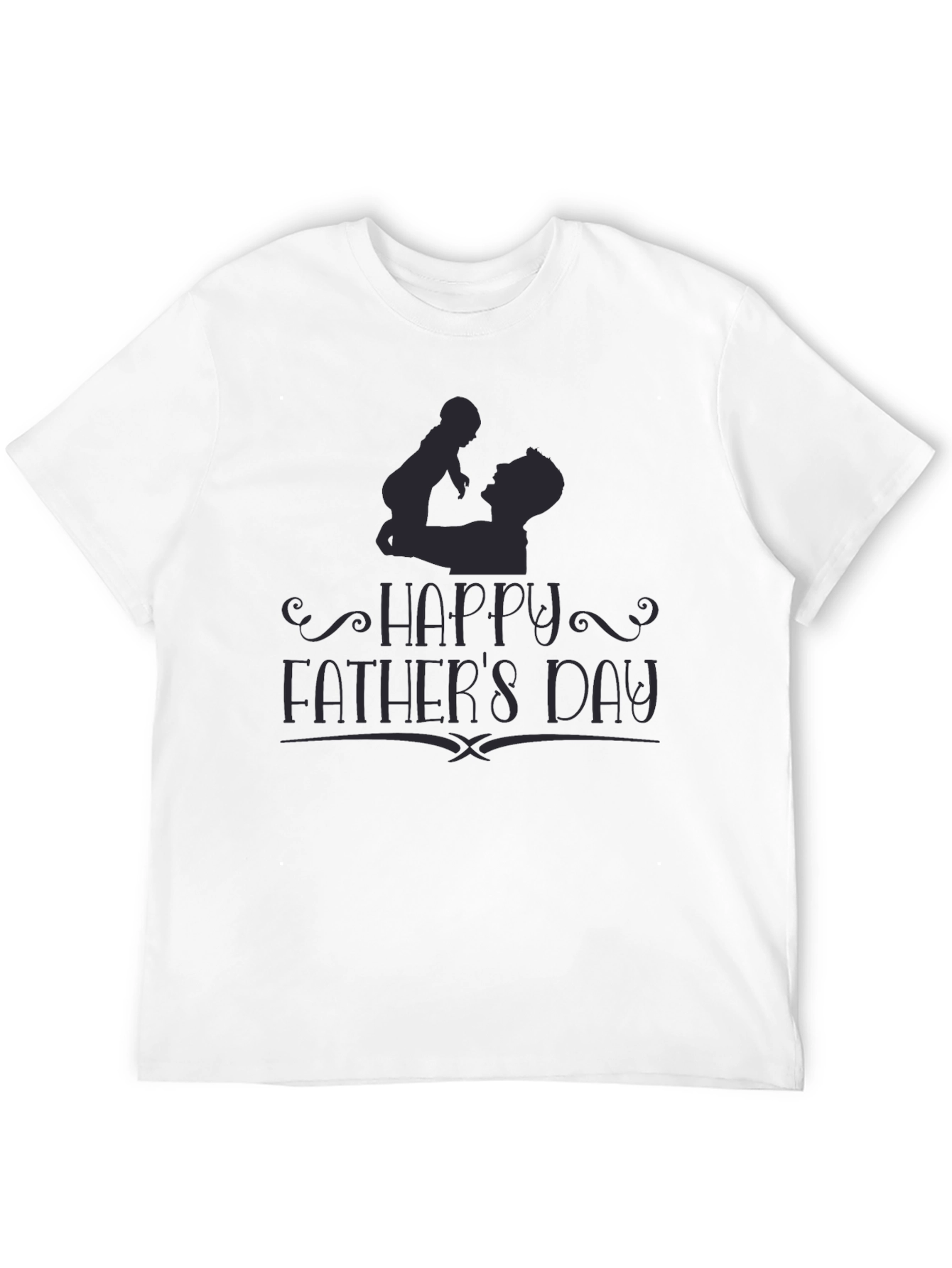 Happy Fathers Day Black T-Shirt