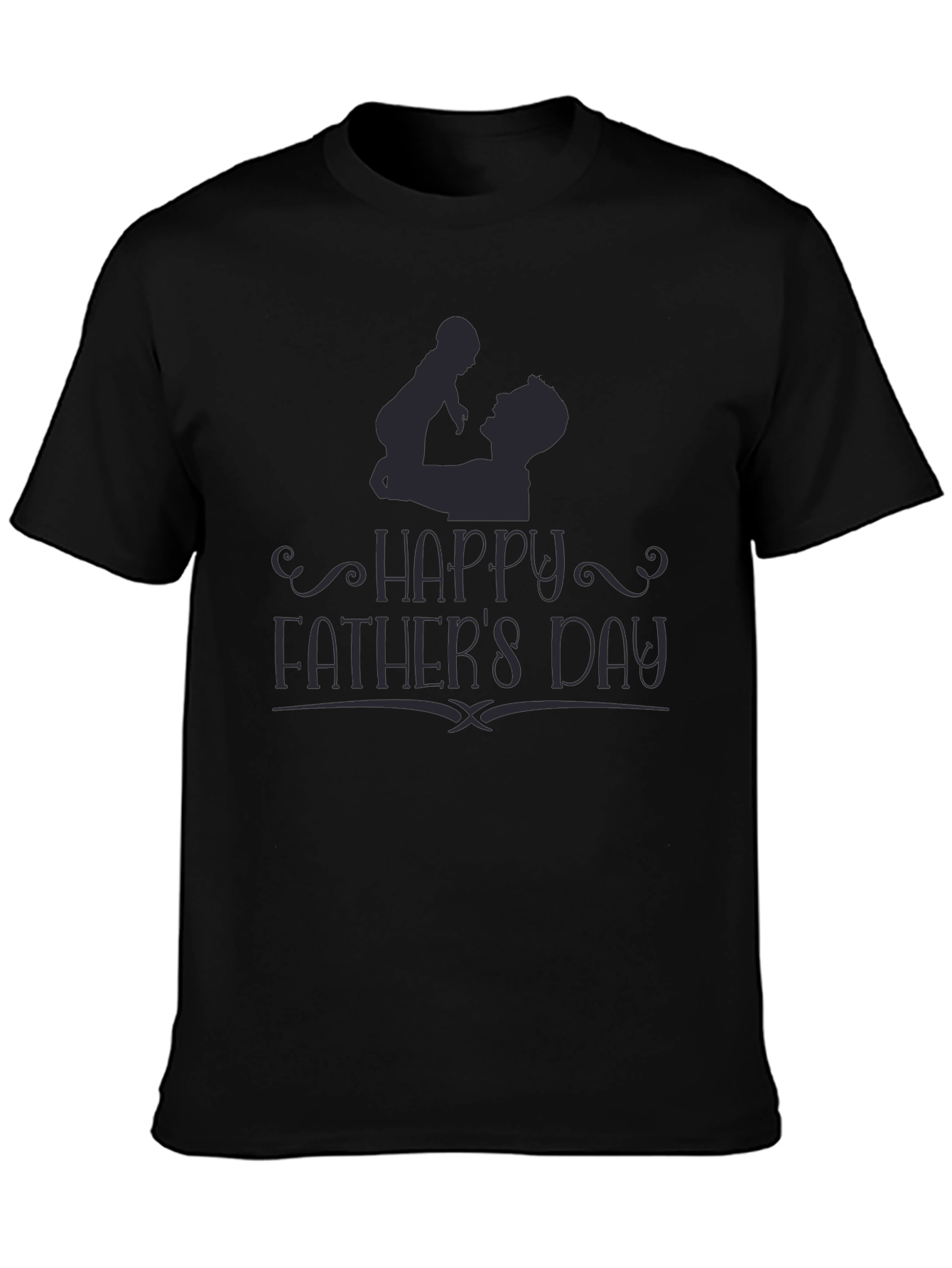 Happy Fathers Day Black T-Shirt