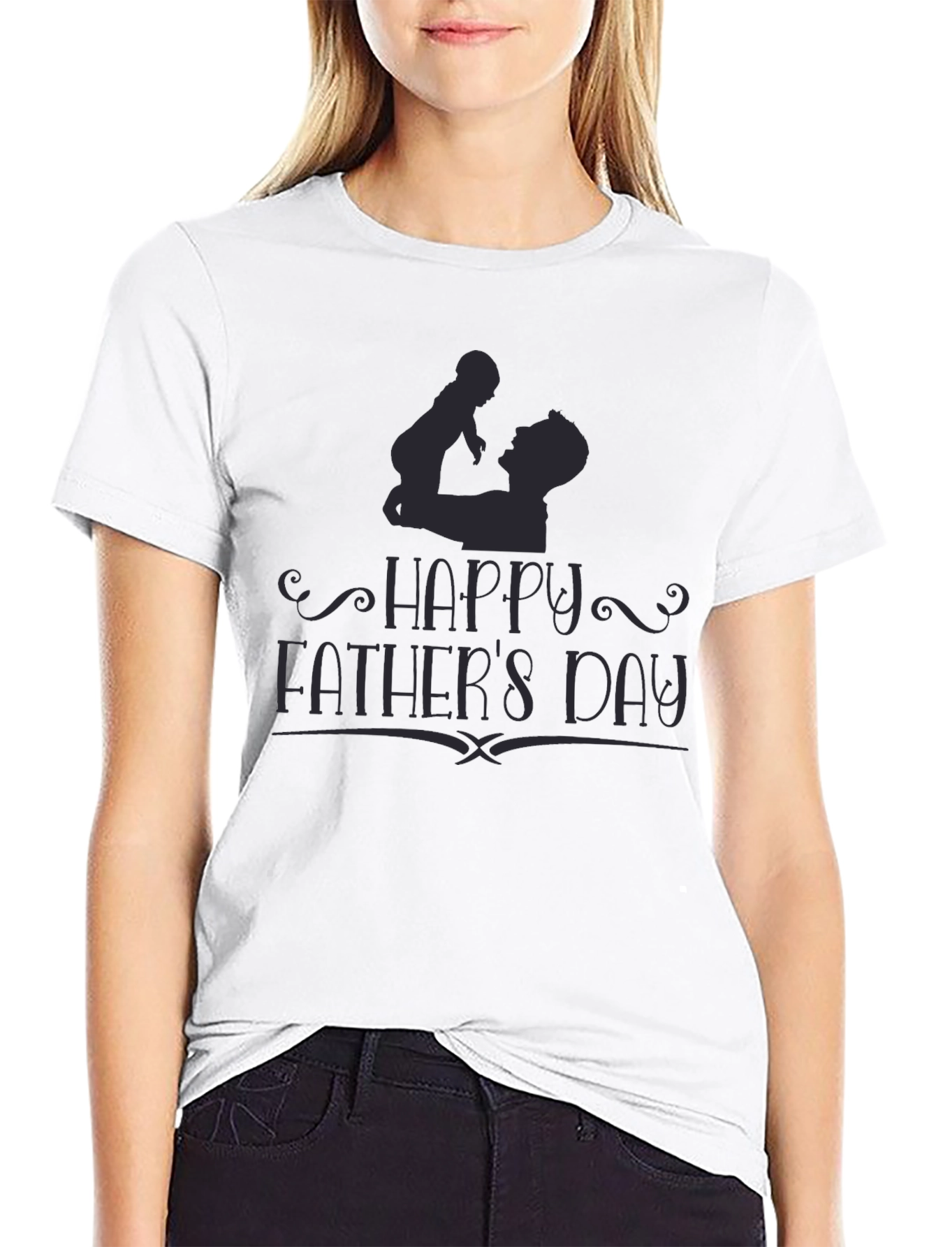 Happy Fathers Day Black T-Shirt