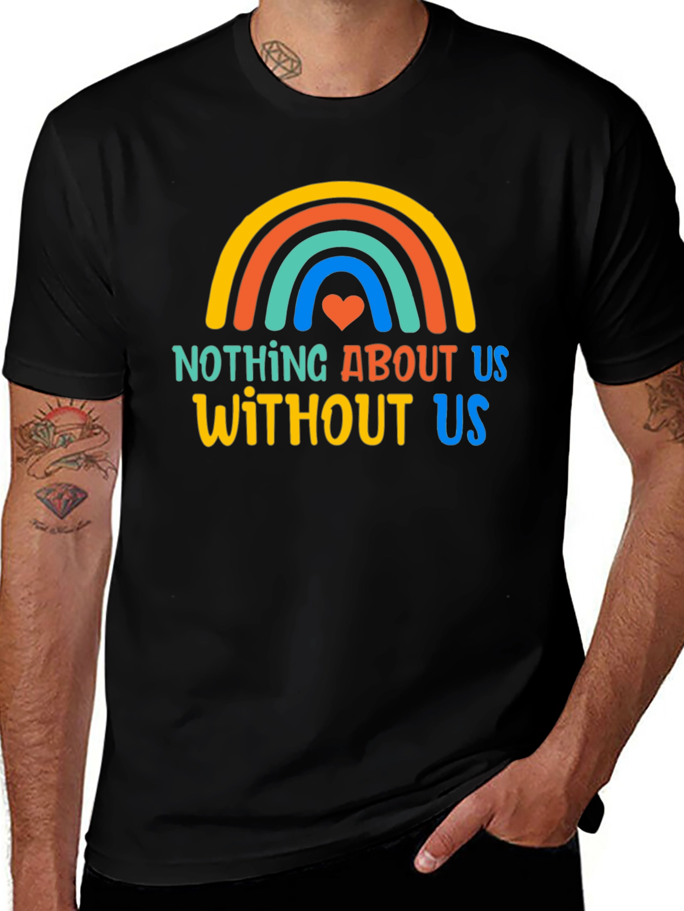 Nothing About Us Rainbow Tee