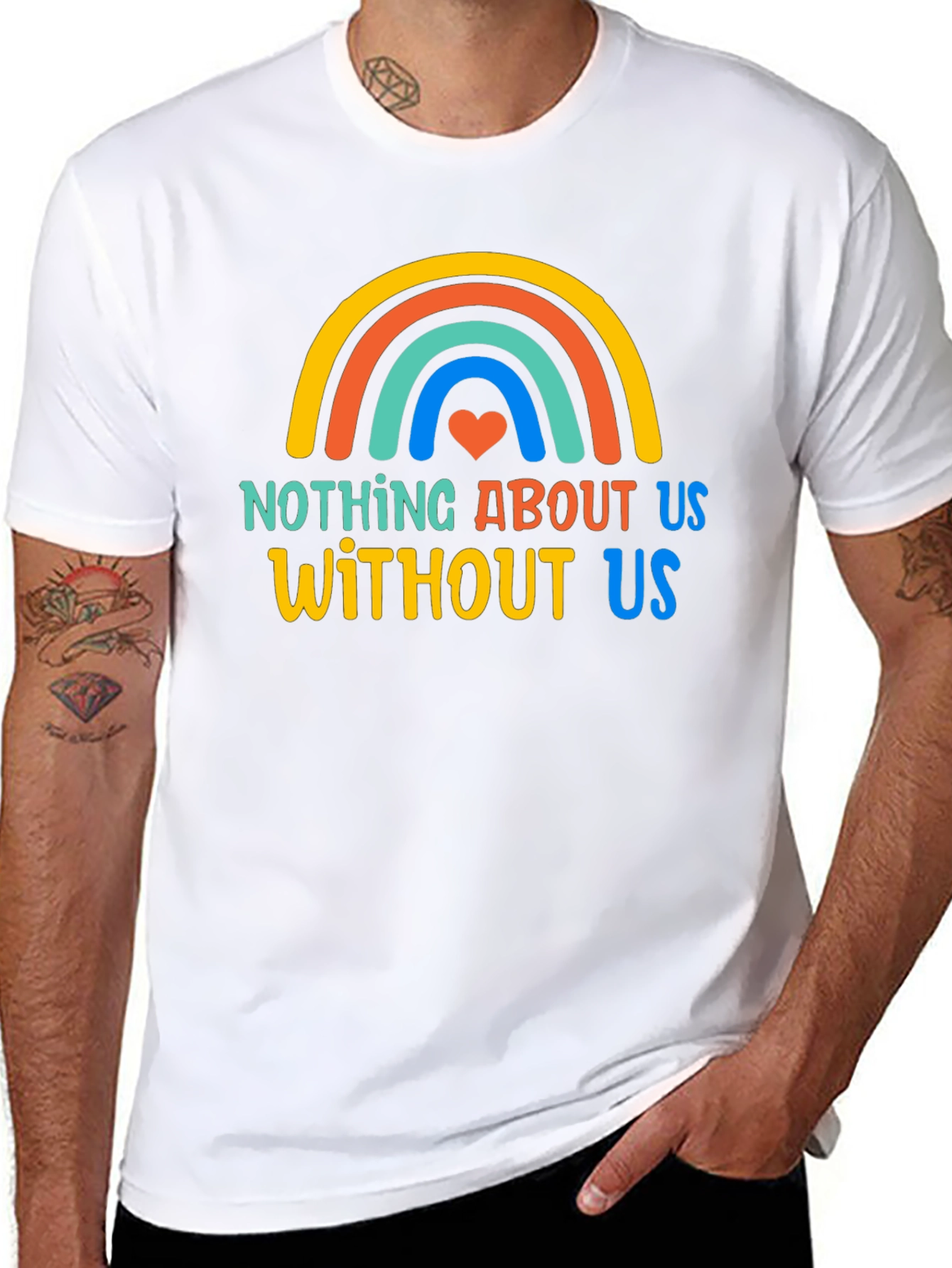 Nothing About Us Rainbow Tee