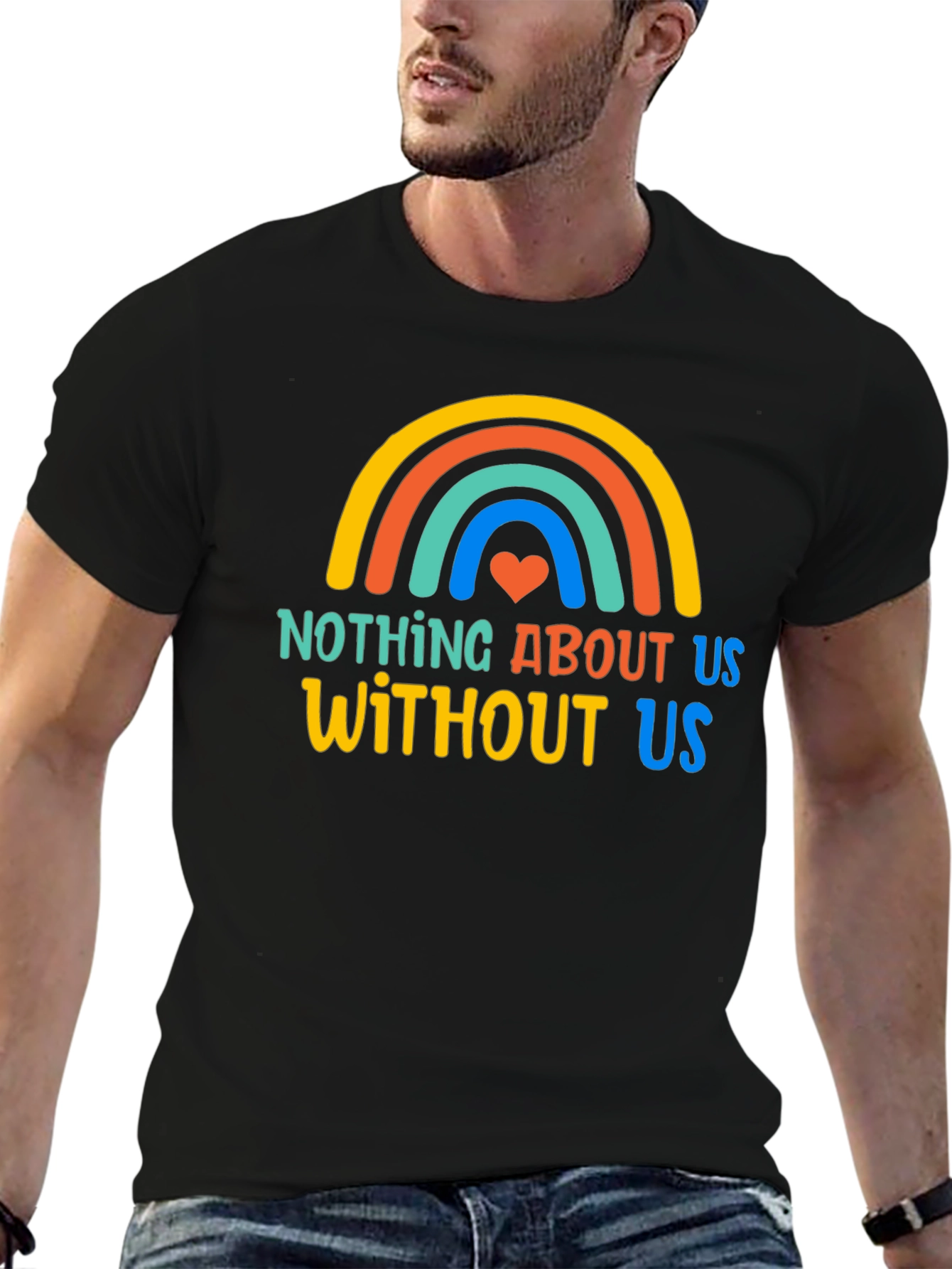 Nothing About Us Rainbow Tee