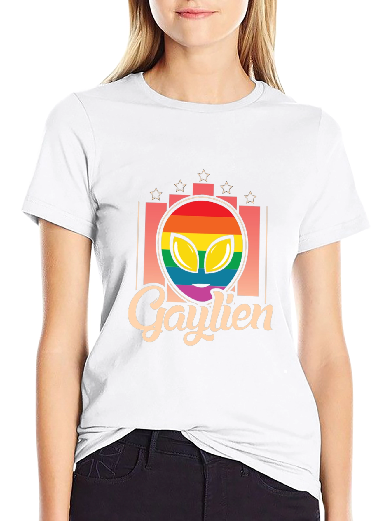 Gaylien T-Shirt - Rainbow Alien Pride Tee