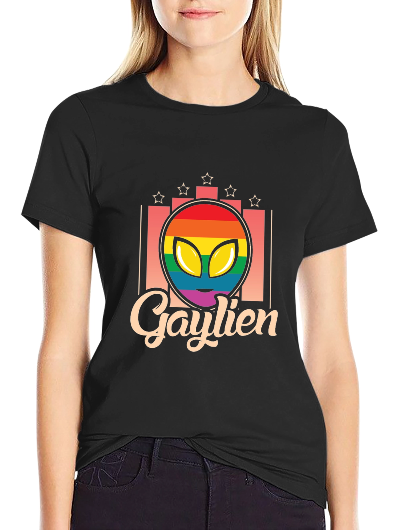 Gaylien T-Shirt - Rainbow Alien Pride Tee