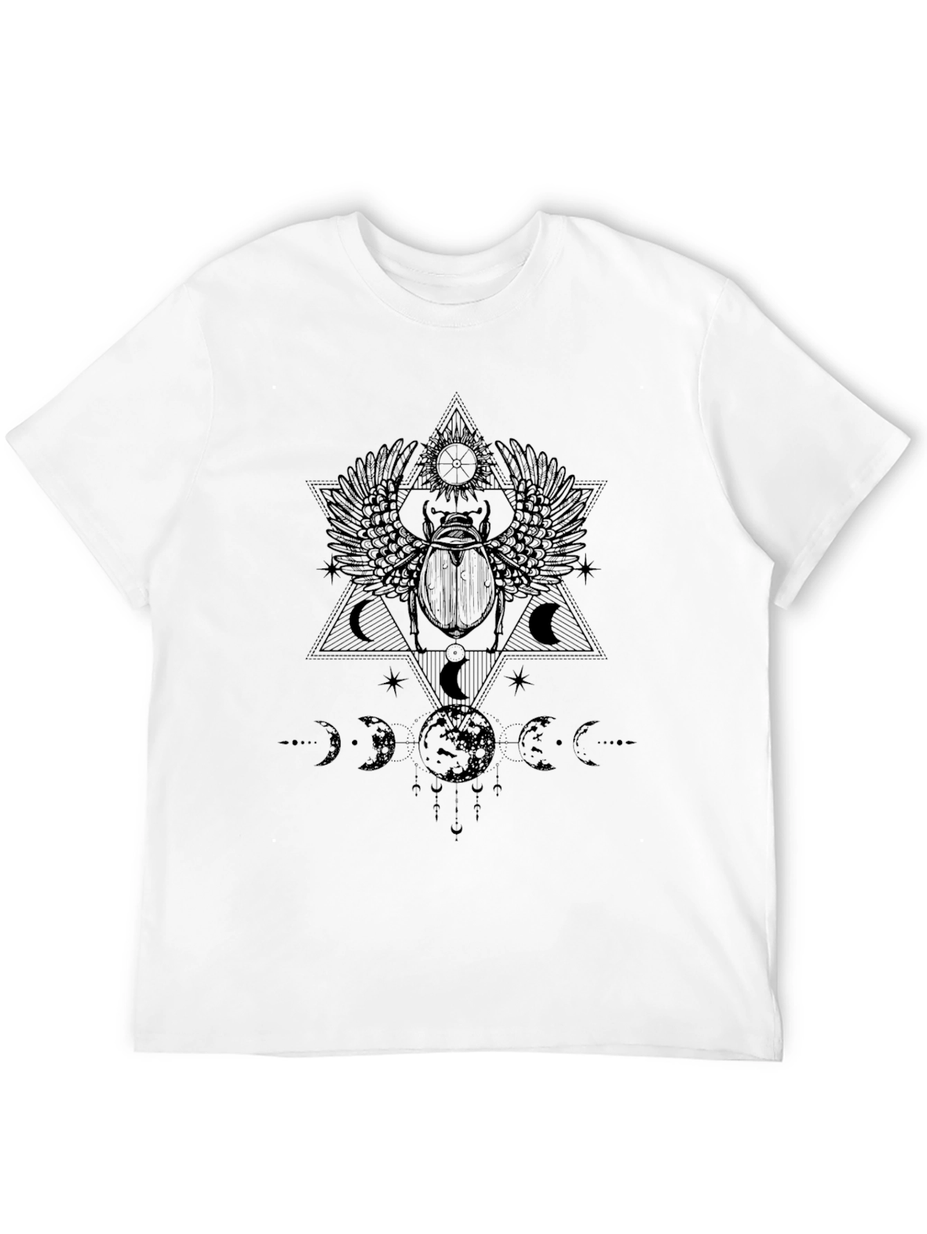 Scarabaeus Sacred Geometry T-Shirt - Black