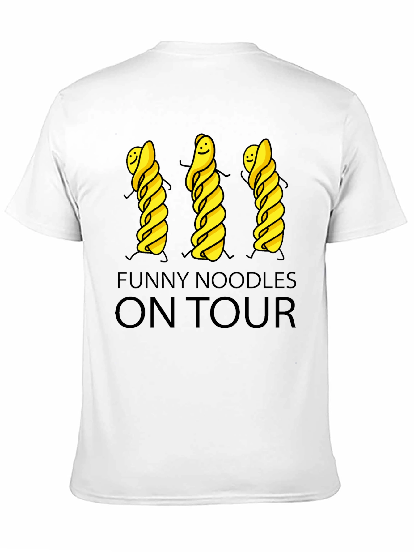 Funny Noodles On Tour Black T-Shirt