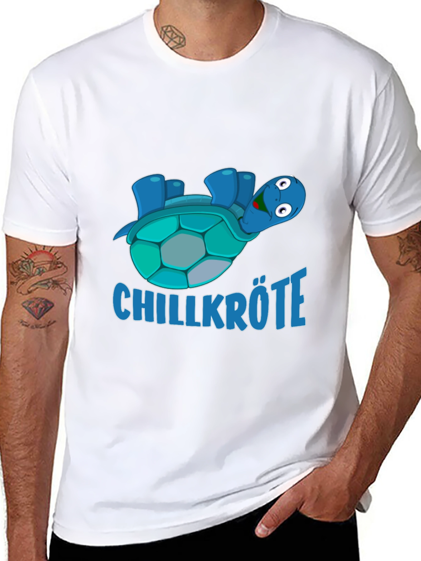 Chillkröte Turtle Graphic Black T-Shirt