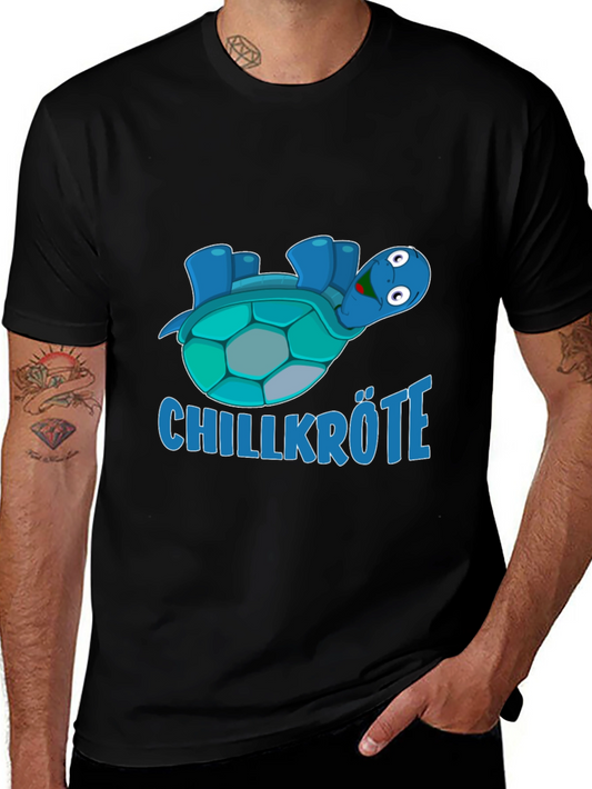 Chillkröte Turtle Graphic Black T-Shirt