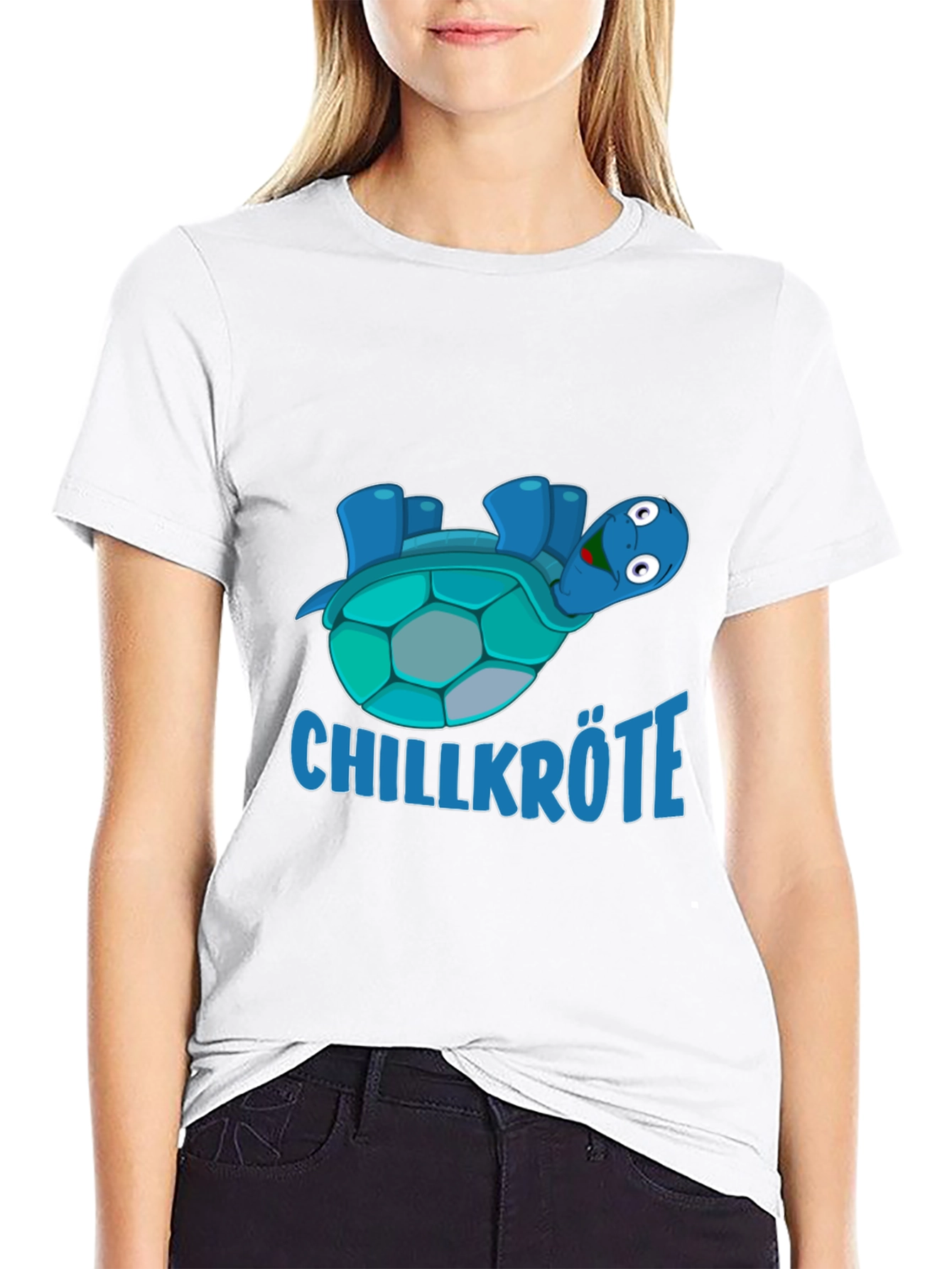 Chillkröte Turtle Graphic Black T-Shirt