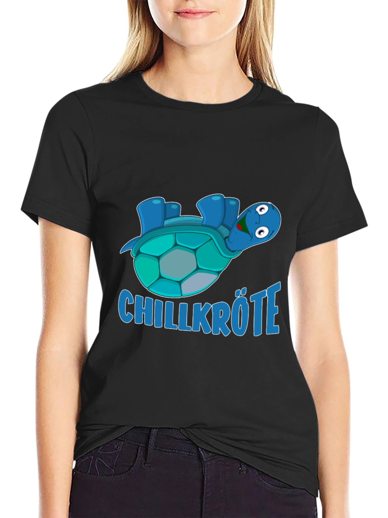 Chillkröte Turtle Graphic Black T-Shirt